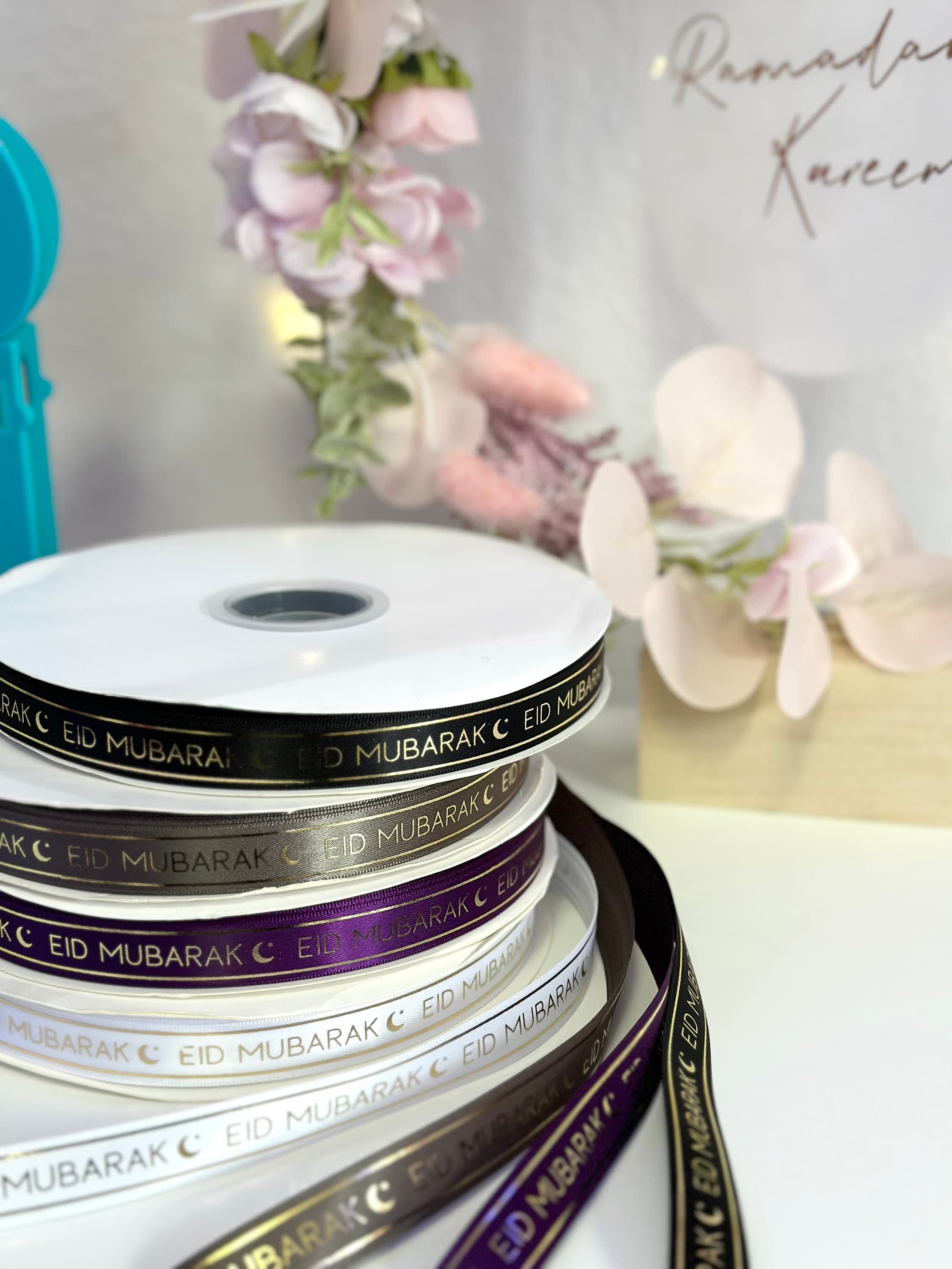 Eid Mubarak Satin Ribbon, Gift Packaging Ribbon, Ramadan Ribbon - image 4