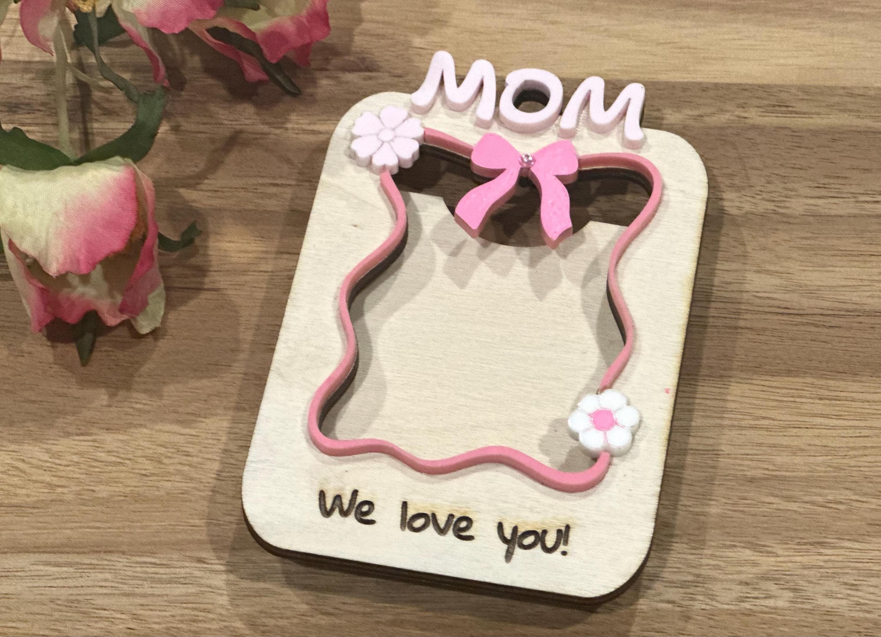 Personalized Picture Frame Fridge Magnet, Mother's Day Photo Magnet, Mother’s Day Gift, Photo Frame, Gift for Mom Gift, Kids Photo Fridge - image 4