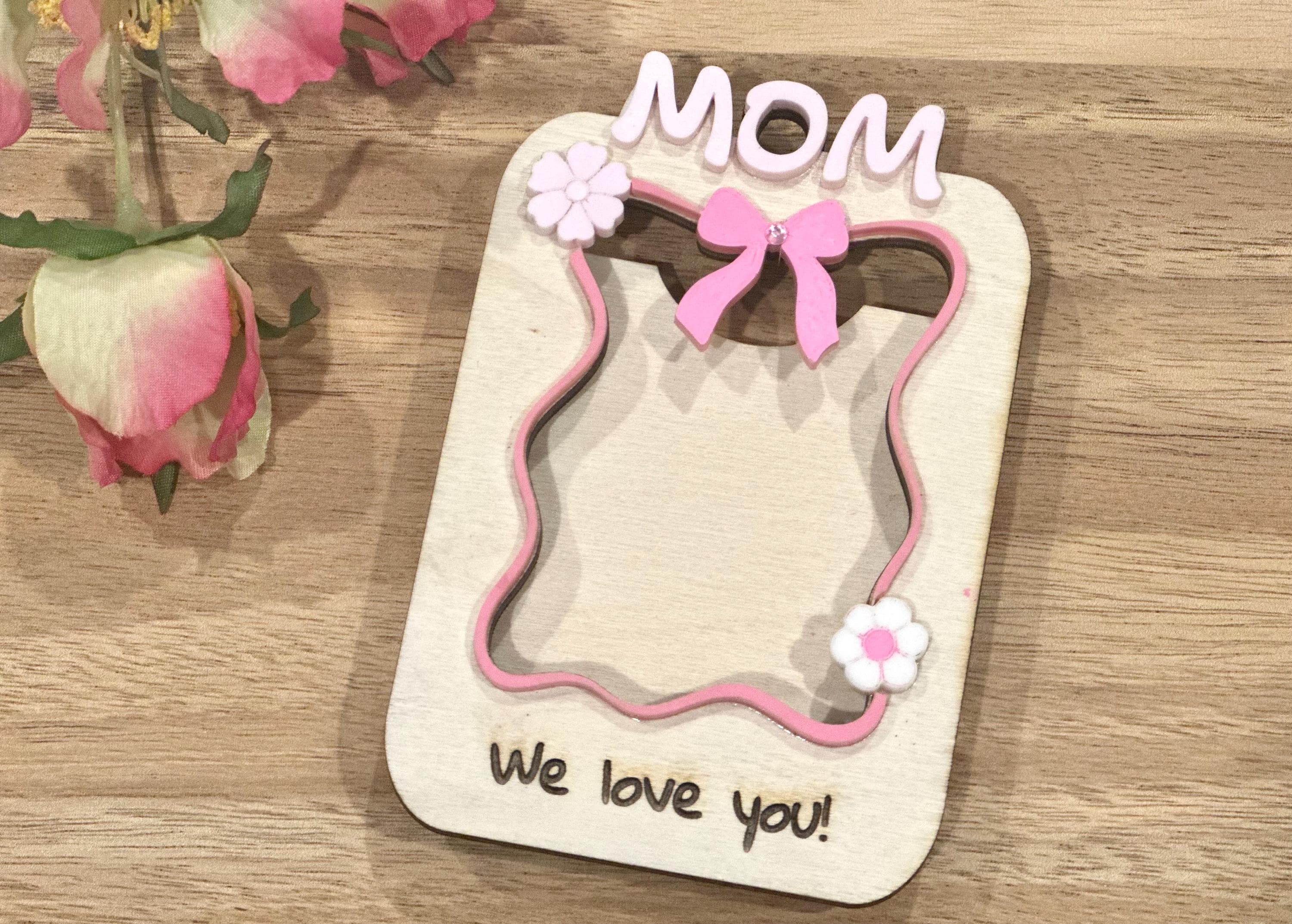 Personalized Picture Frame Fridge Magnet, Mother's Day Photo Magnet, Mother’s Day Gift, Photo Frame, Gift for Mom Gift, Kids Photo Fridge