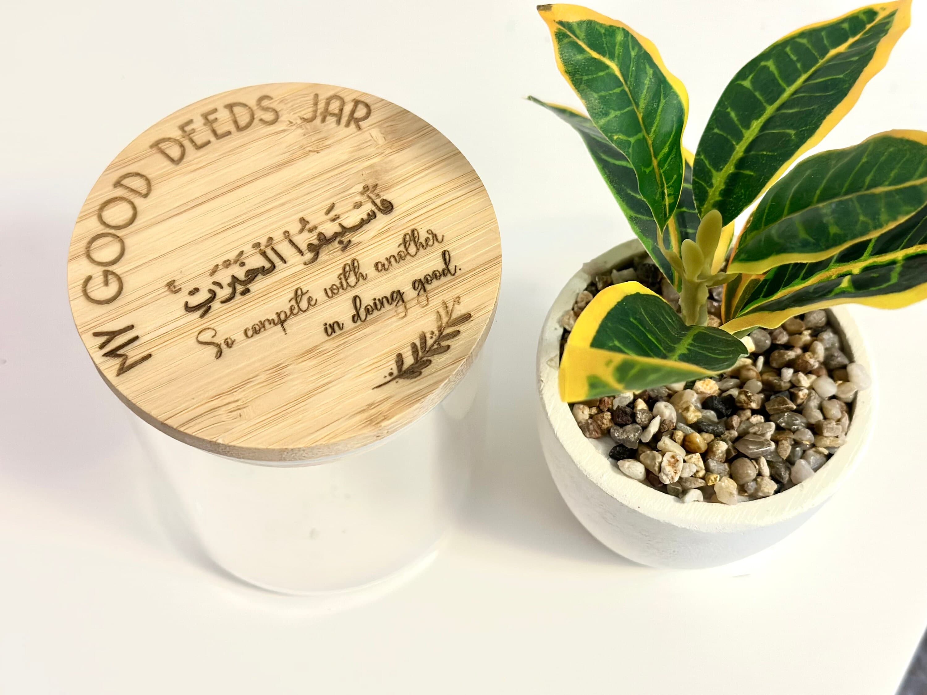 Personalized Good Deeds Jar, Islamic Activity, Ramadan Gift, Islamic Quotes
