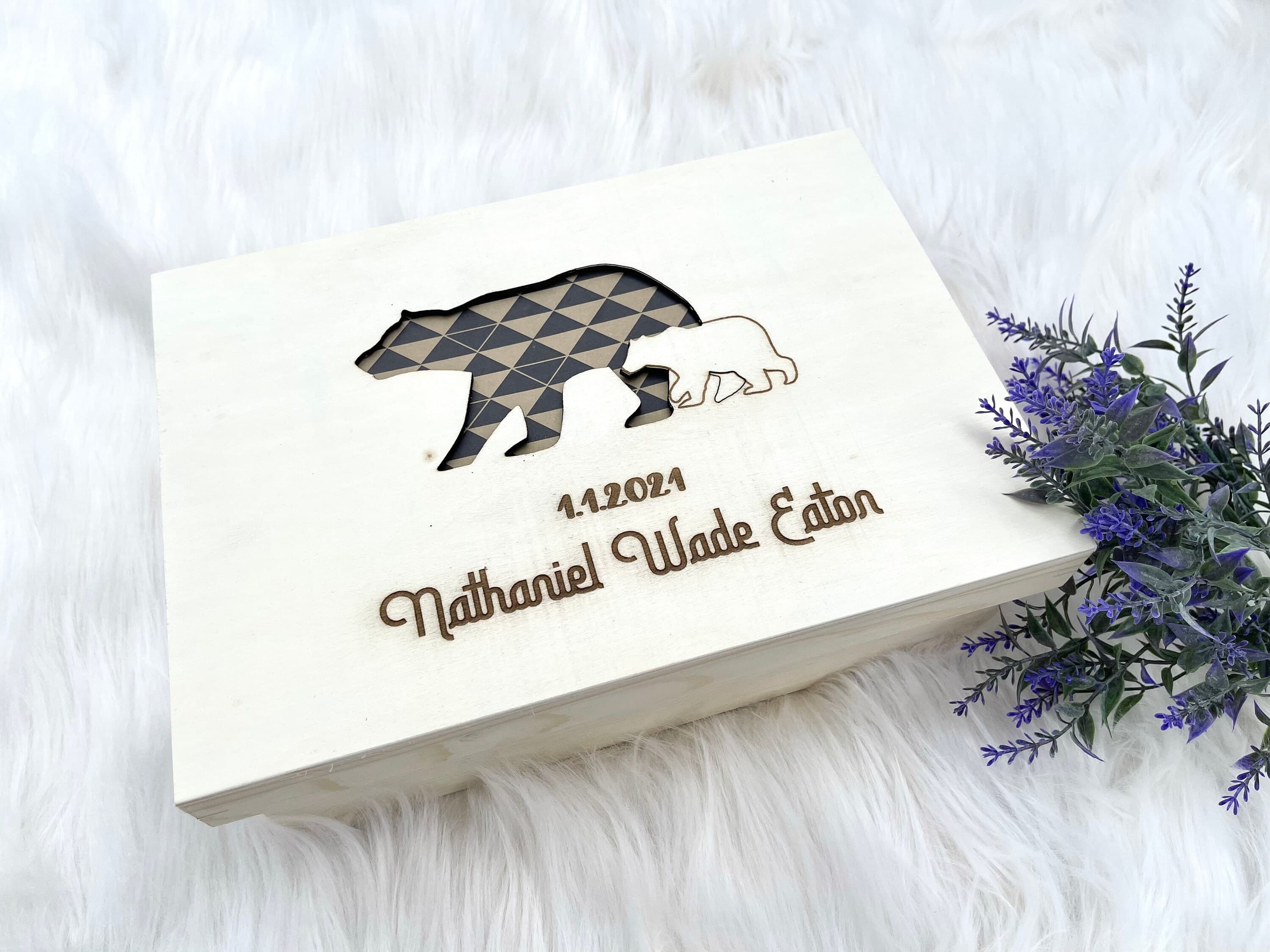 Baby keepsake box, Baby memory box, Custom memory box