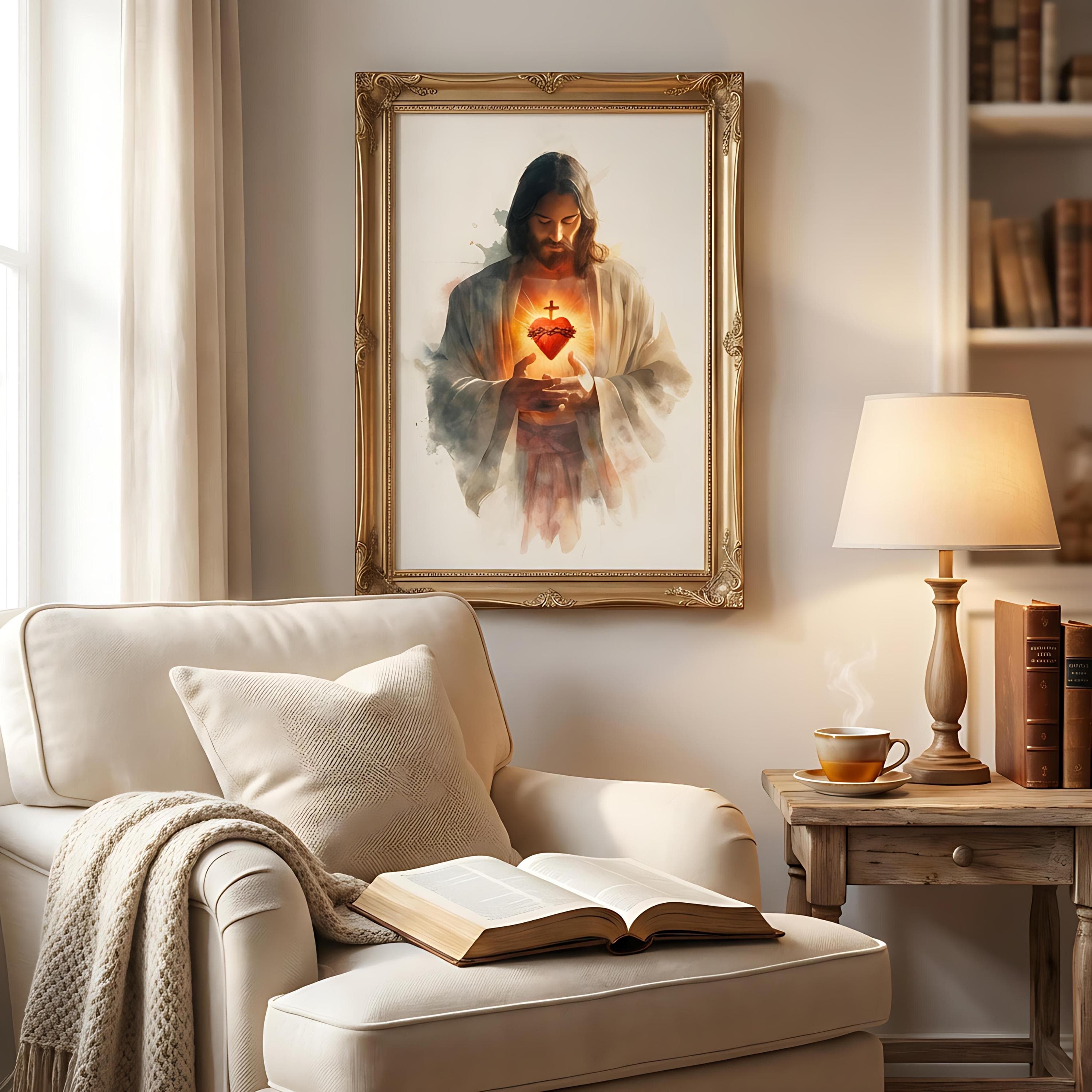 Sacred Heart of Jesus Print | Modern Christian Art