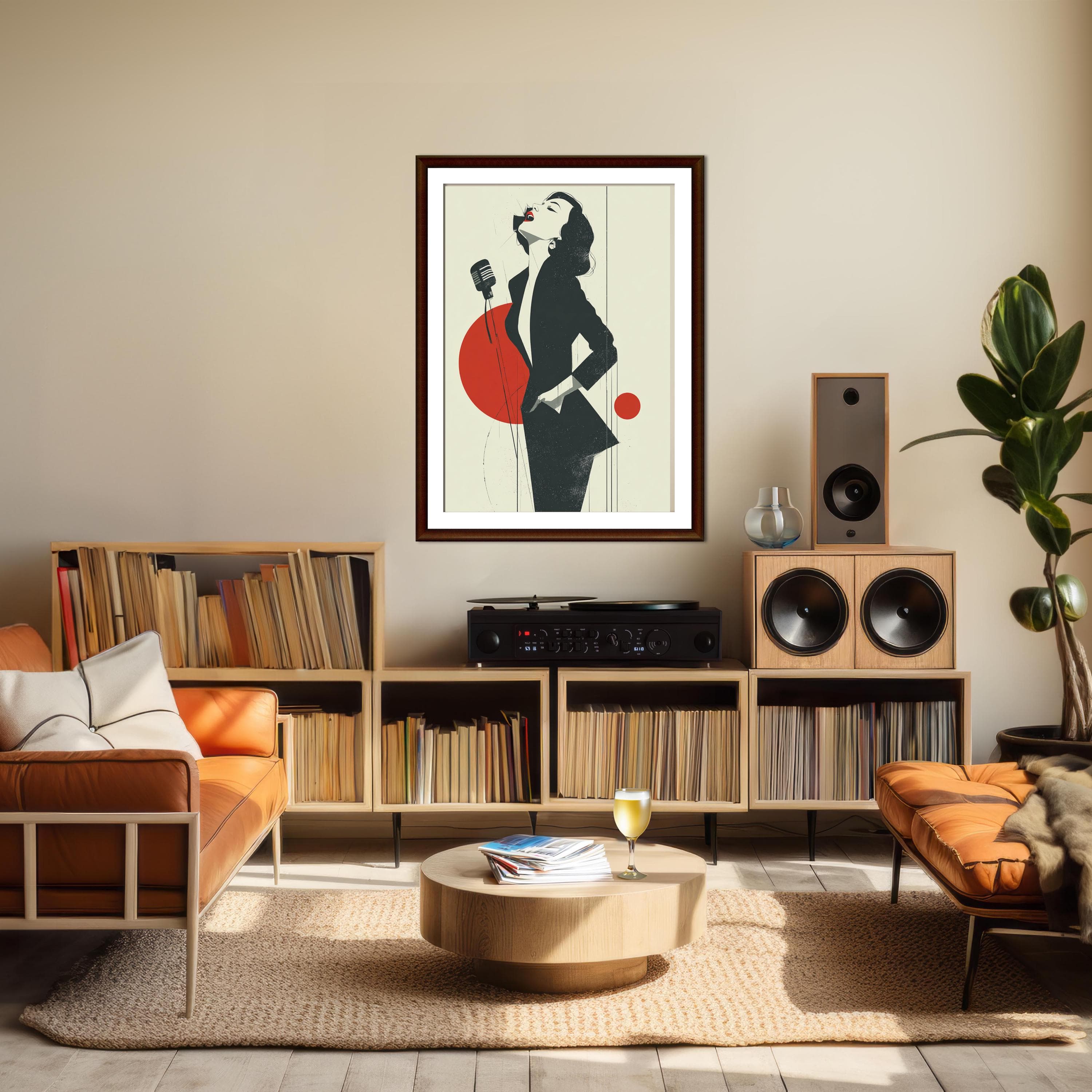 Jazz Singer – Bold Bauhaus Jazz Fusion Wall Art, Modern Music Print - image 3