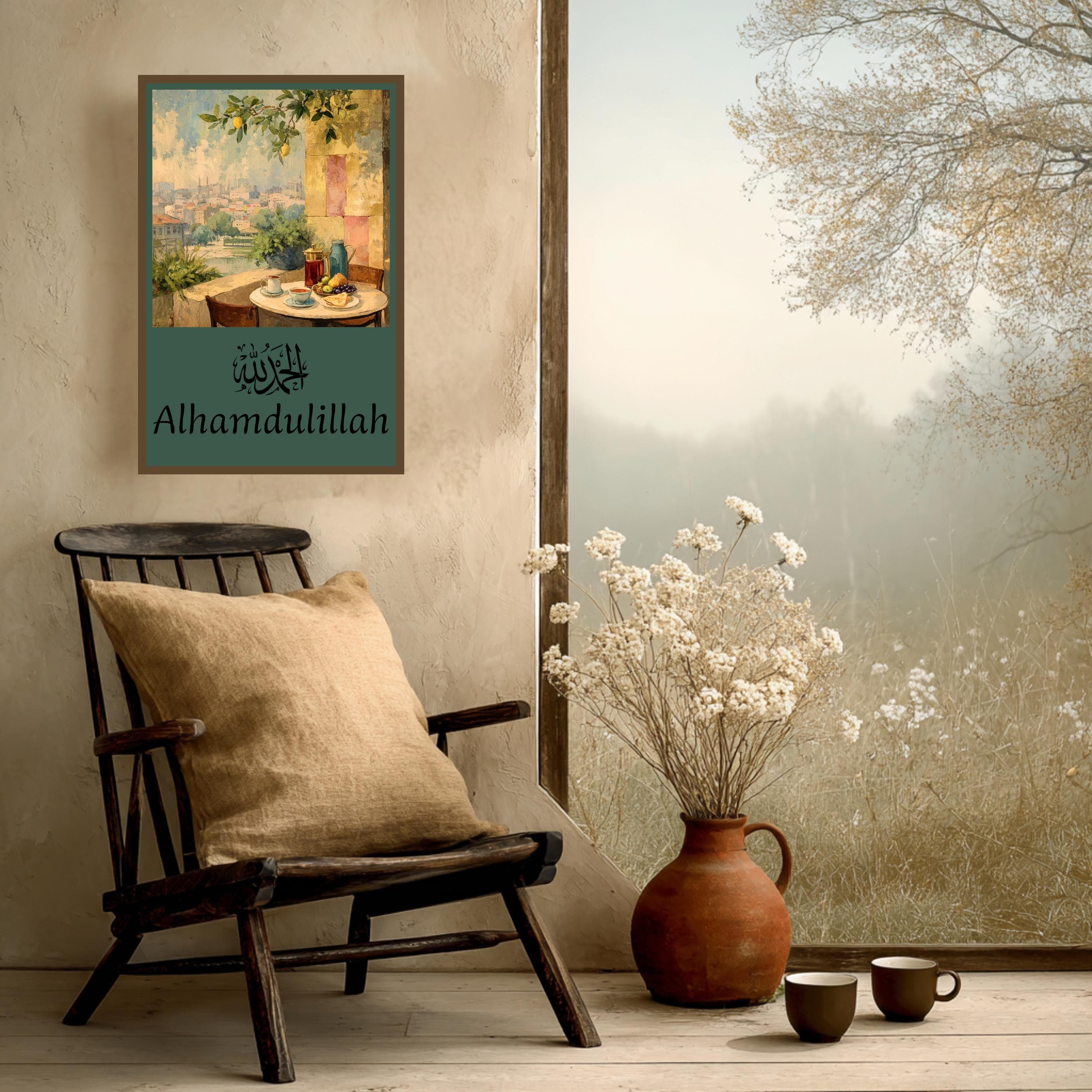 Alhamdulillah Turkish Coffee Print: Islamic Wall Art, Arabic Calligraphy - image 4