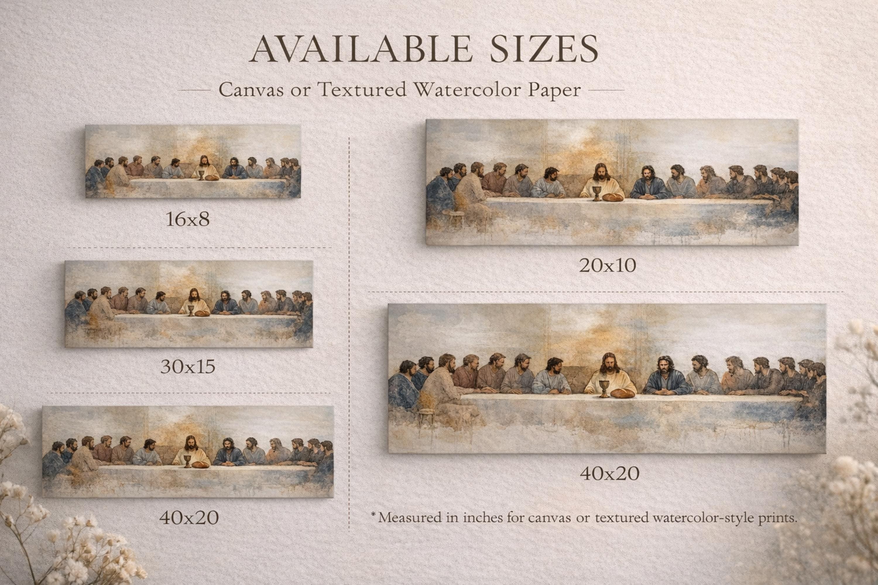 Last Supper watercolor | Eucharistic Christian Wall Art | Catholic Faith Print - image 5