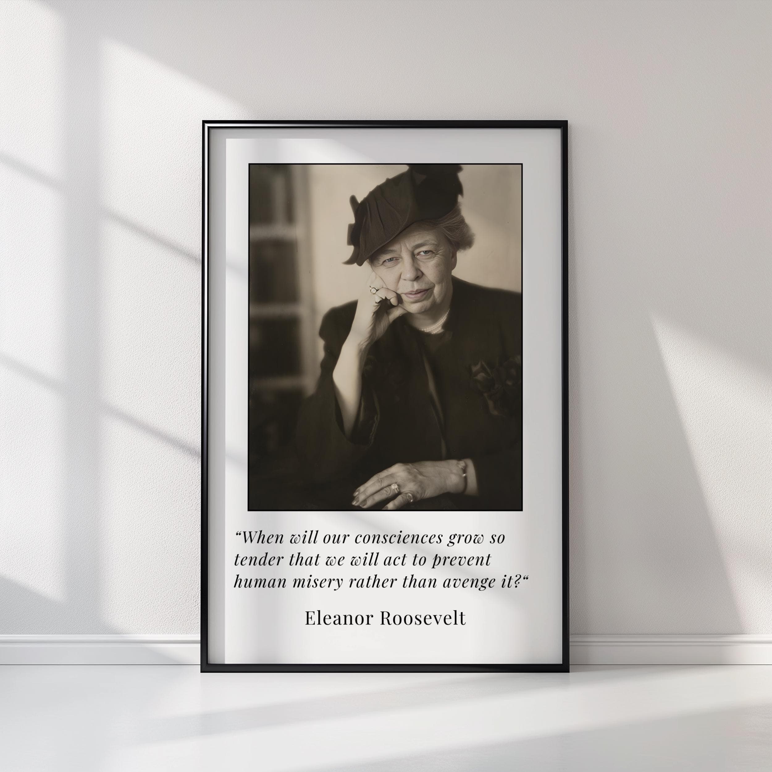 Eleanor Roosevelt Quote Poster – Human Rights Advocate Wall Art