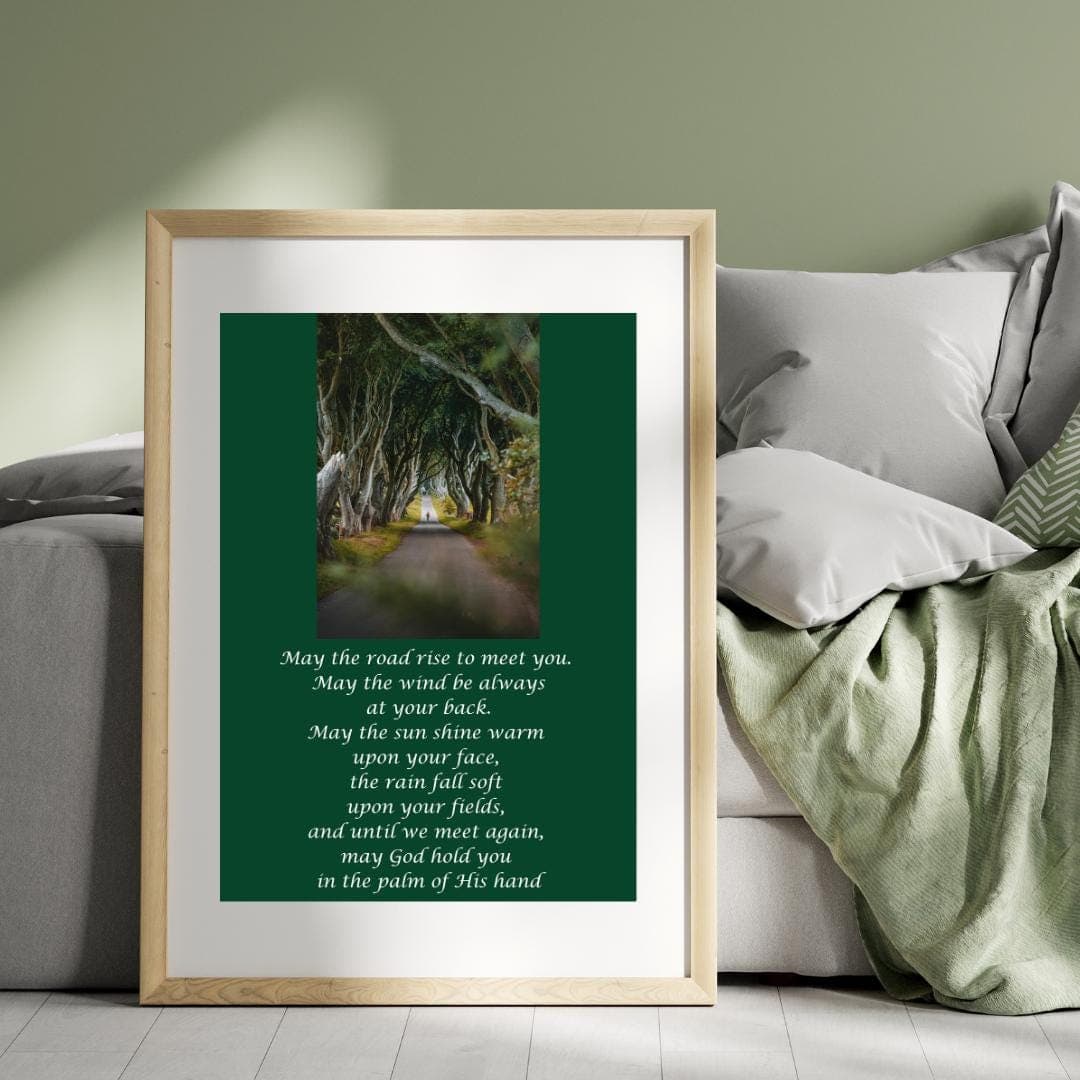 Irish Blessing Fine Art Poster | Dark Hedges Celtic Print