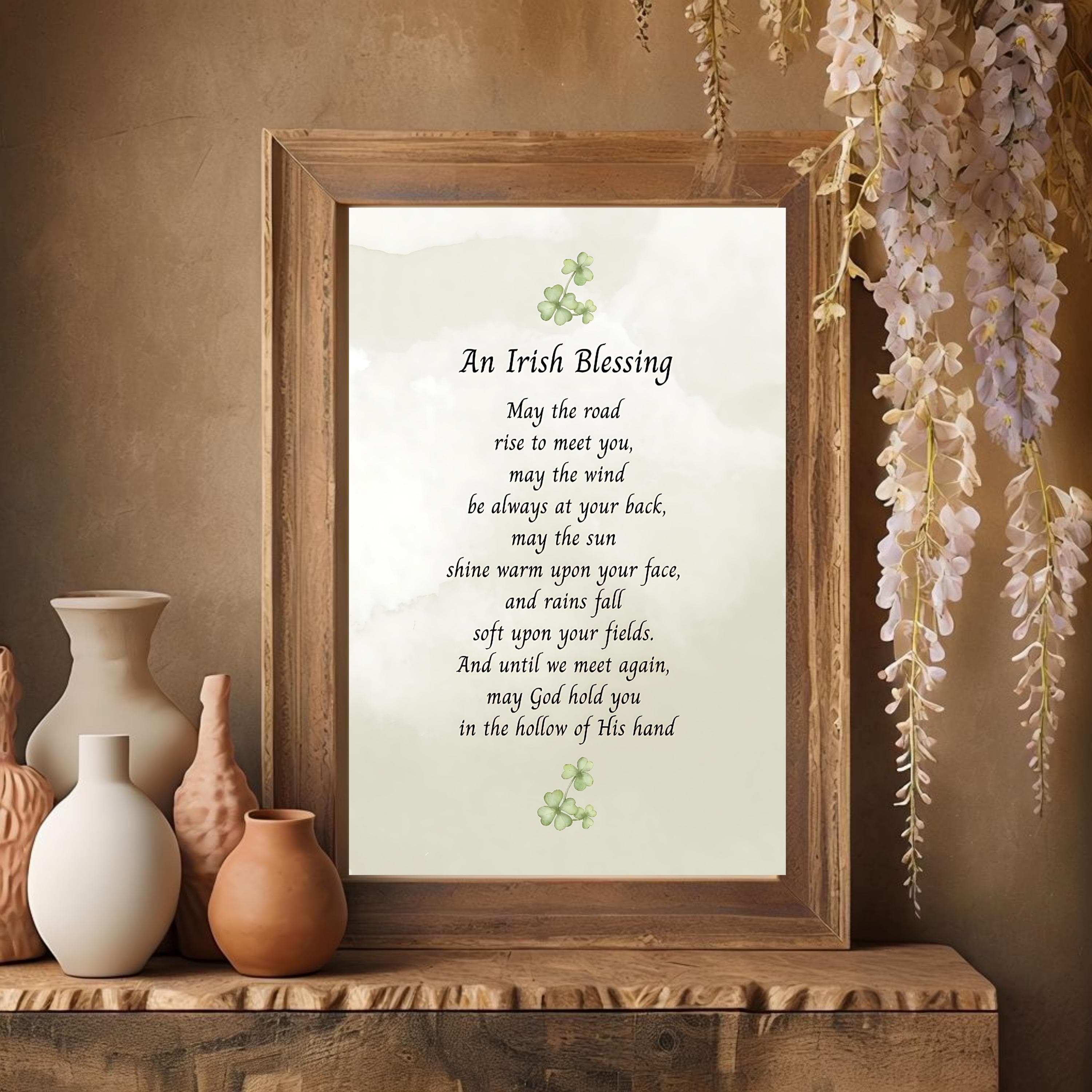 Irish Blessing Fine Art Print | Watercolor Poem Wall Decor - image 3