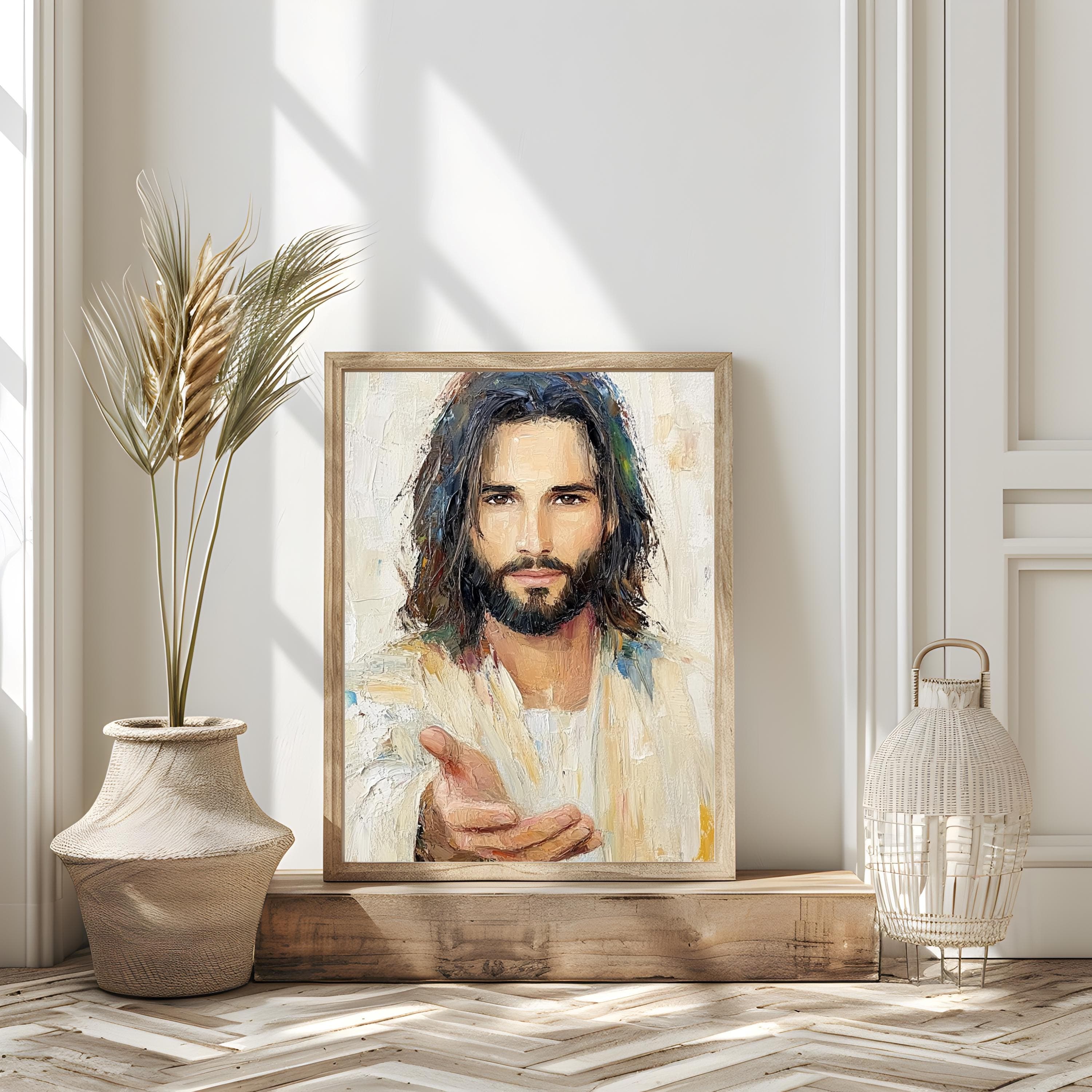 Jesus Watercolor Painting: Religious Christian Art, Easter Gift - image 5