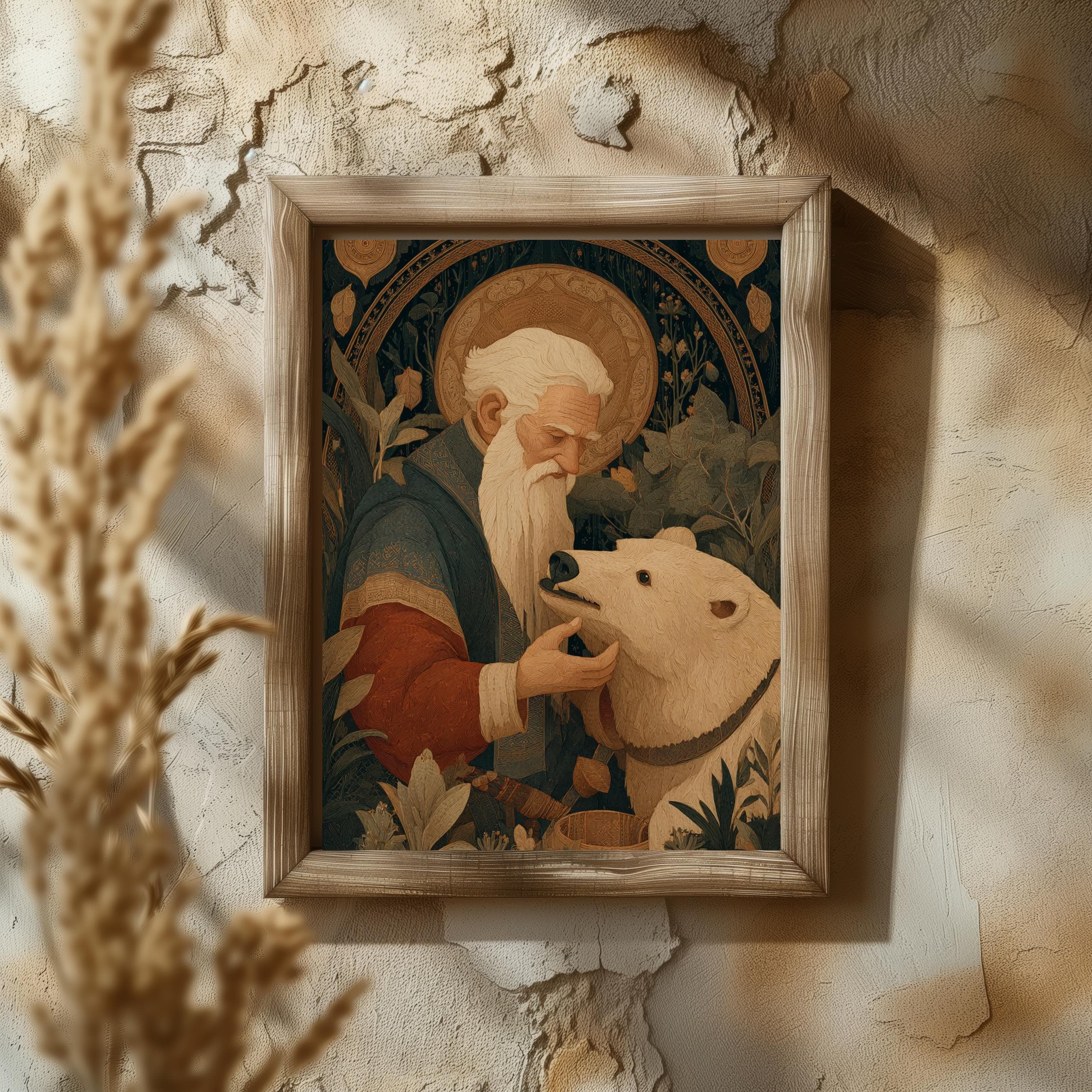 Saint Seraphim of Sarov Art Print, Russian Orthodox Icon, Fine Art Poster - image 3