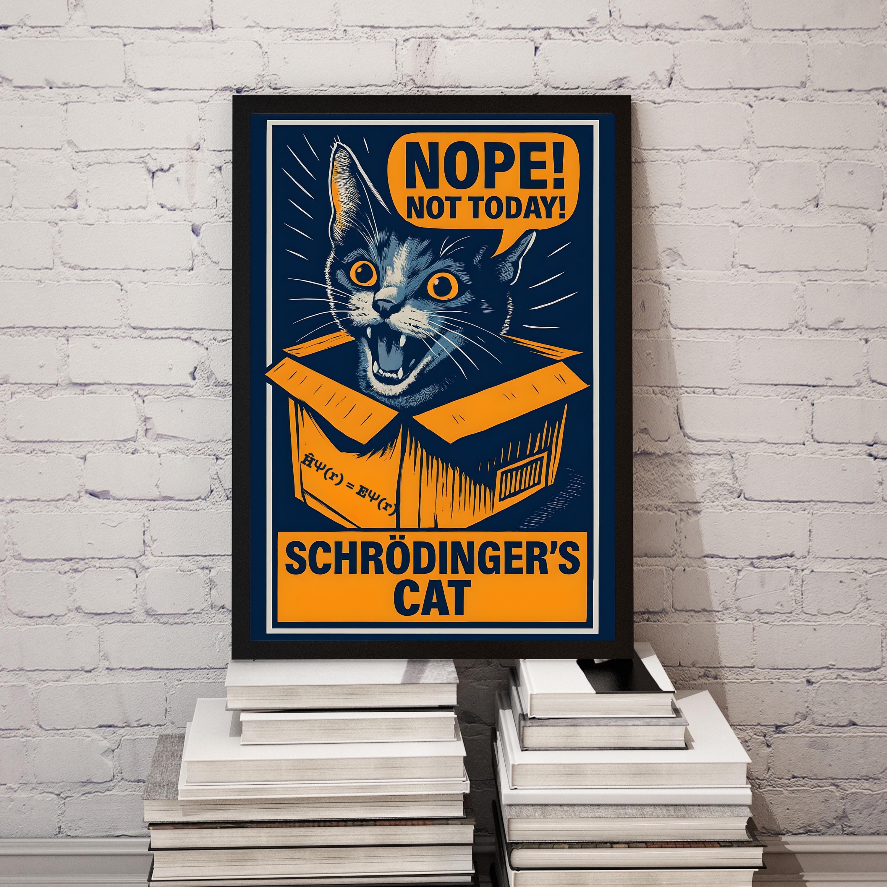 Schrödinger's Cat Poster: Funny Physics Pop Art Print - STEM Decor - image 3