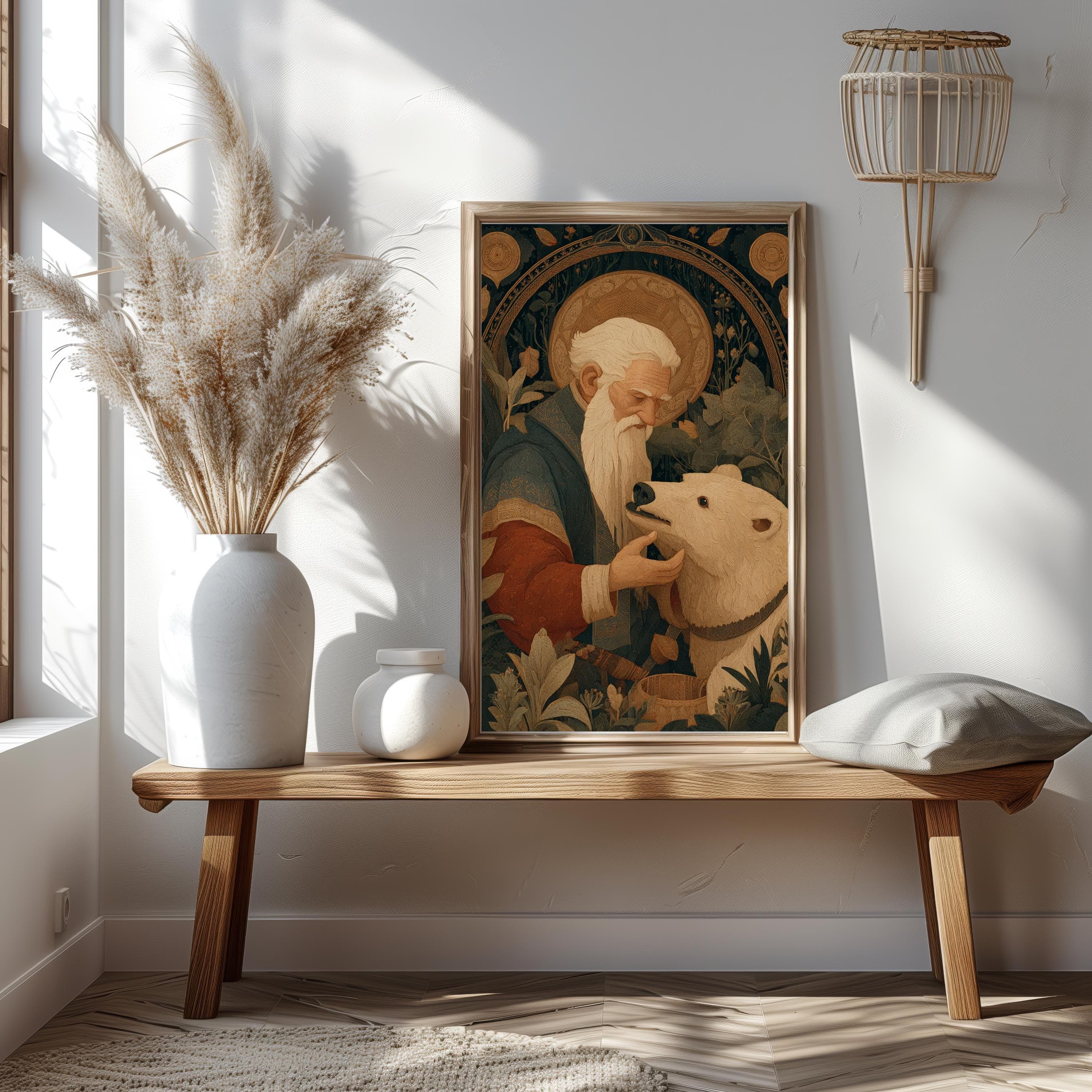 Saint Seraphim of Sarov Art Print, Russian Orthodox Icon, Fine Art Poster - image 4