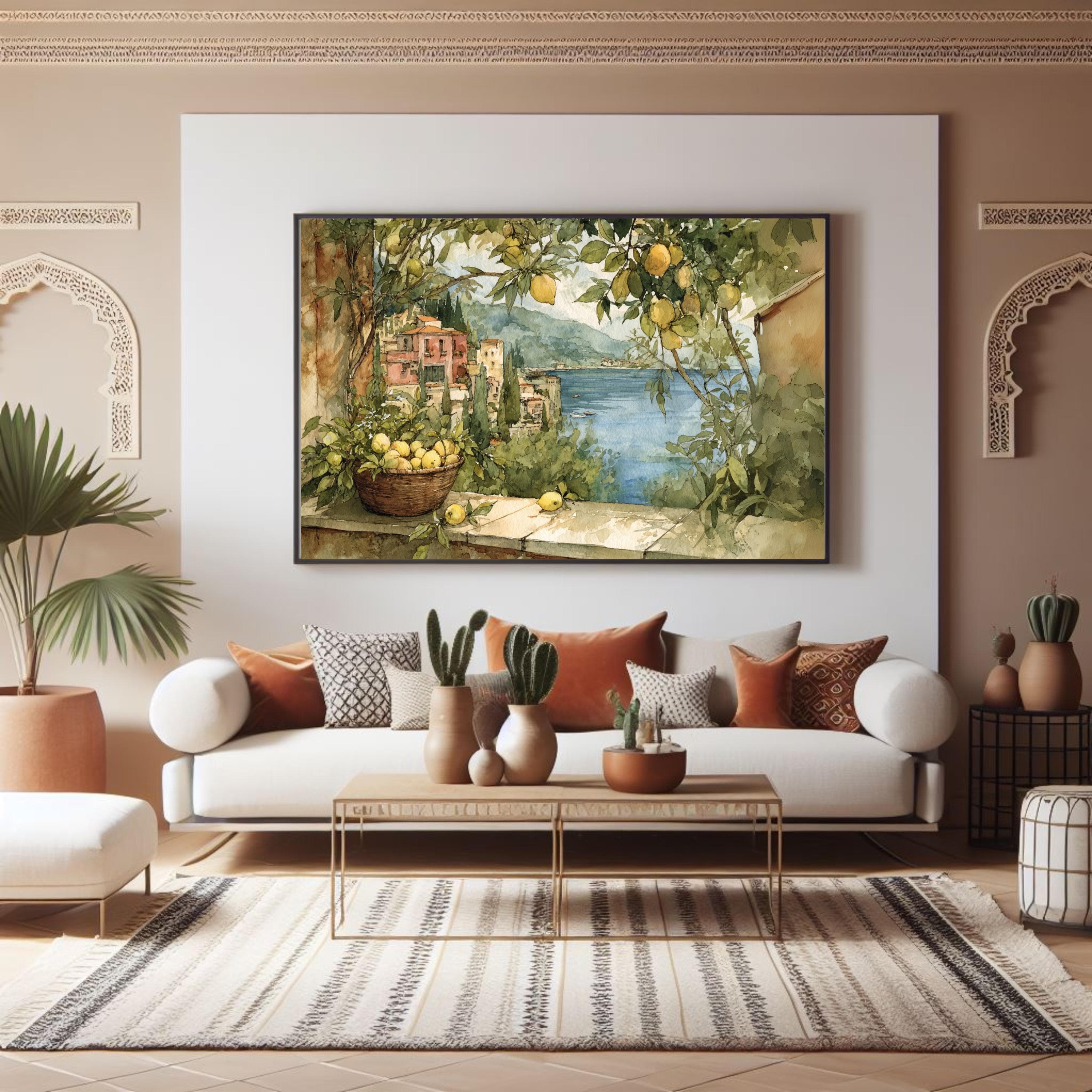 Amalfi Coast Lemon Print: Italian Villa Giclée Poster, Mediterranean Art - image 3
