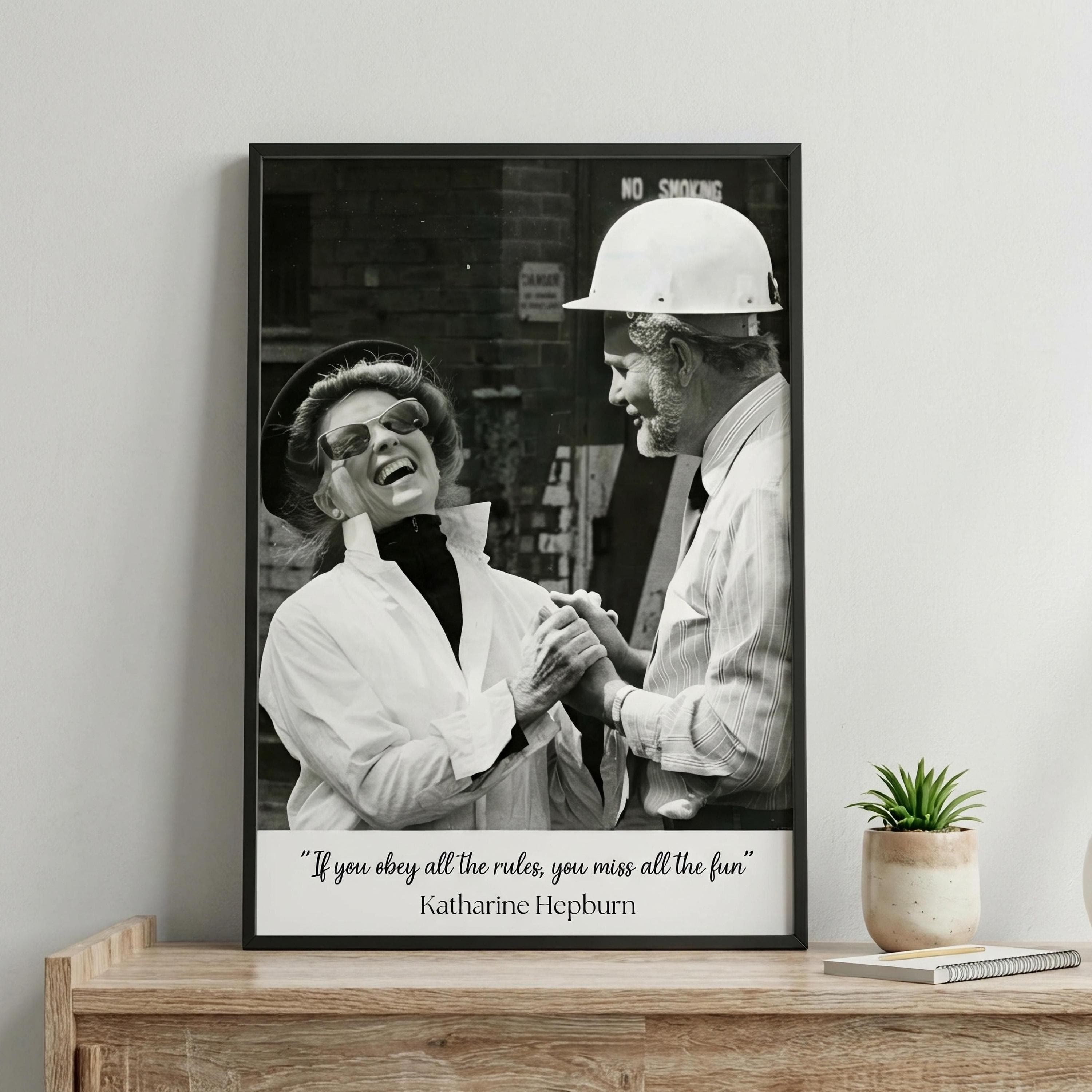 Katharine Hepburn Quote Print – Vintage Photography, Feminist Wall Art - image 3