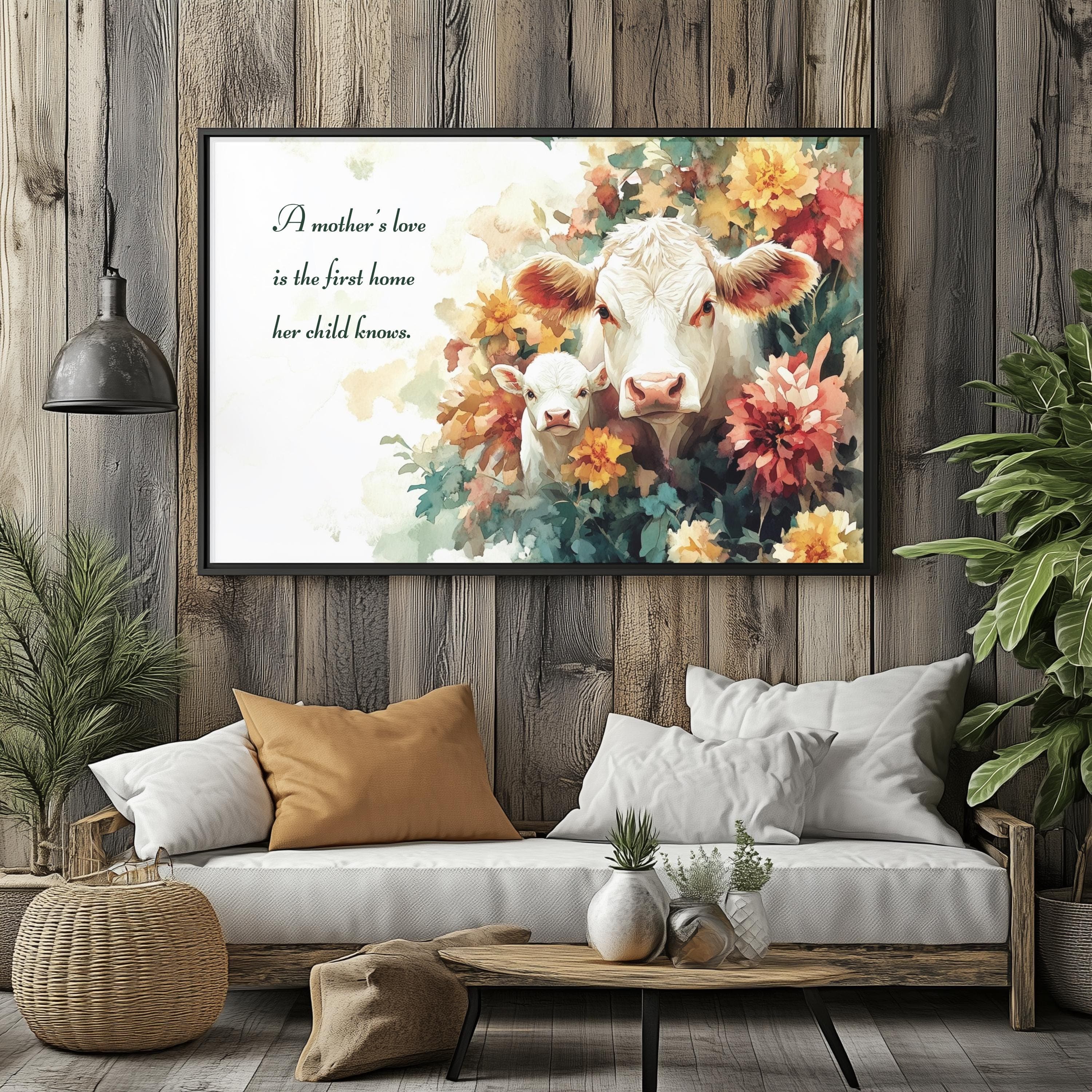 Mama Cow Watercolor Art Print – Farmhouse Nursery Decor - image 5