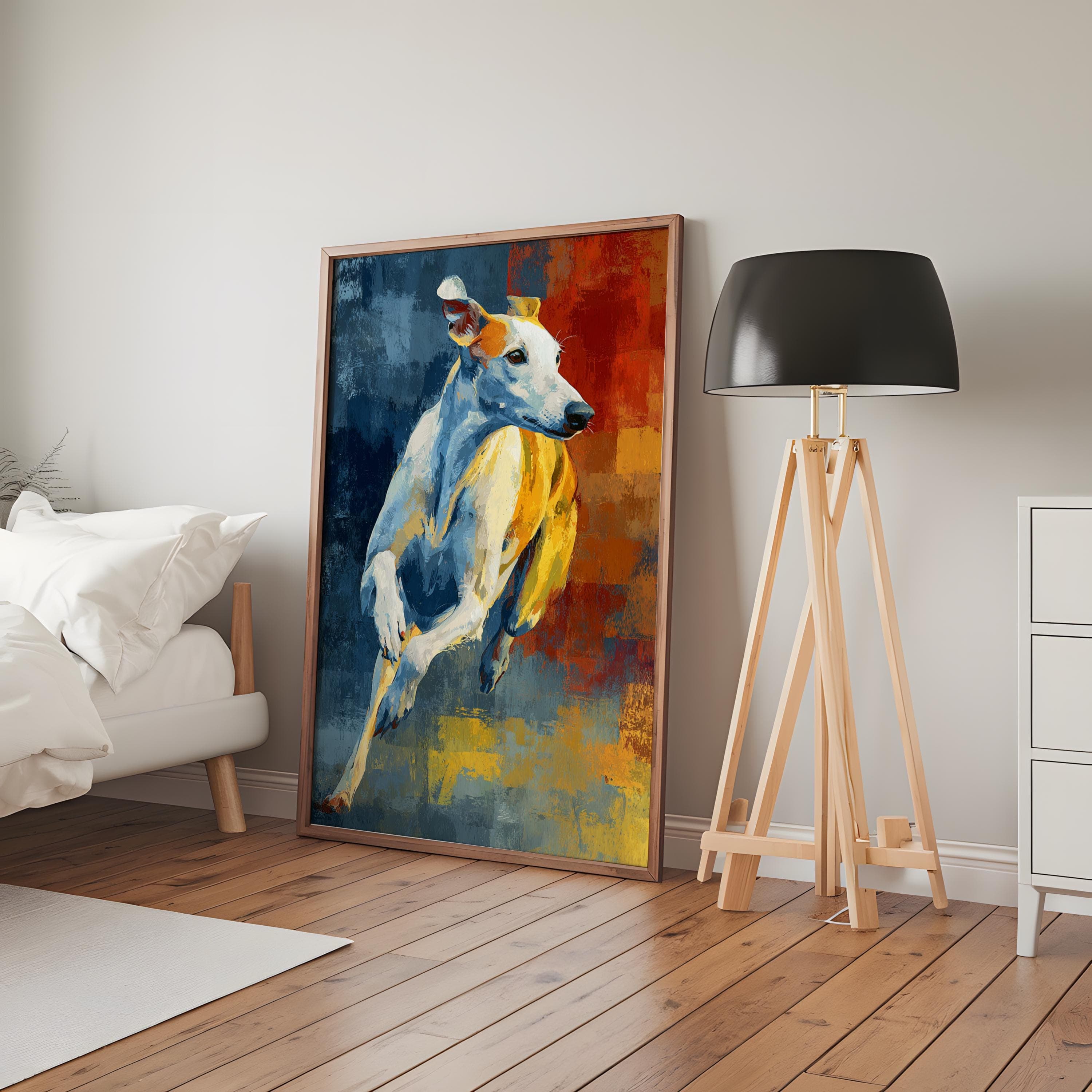 Running Greyhound Poster | Abstract Colorful Dog Art, Modern Wall Print - image 5