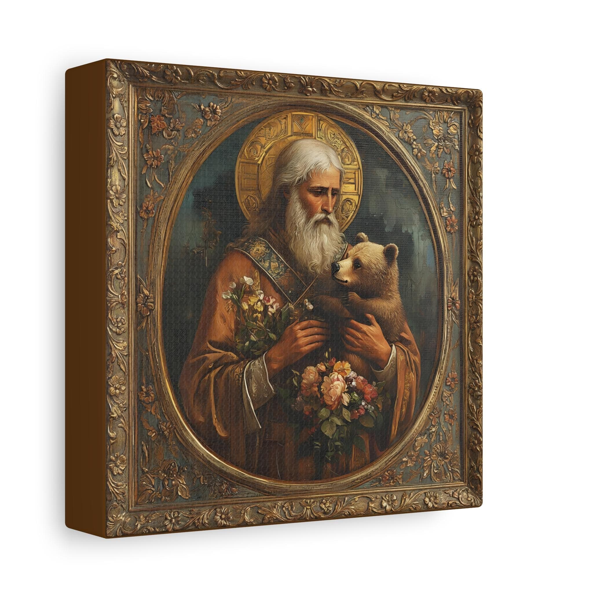 Orthodox Icon St Sergius Wall Canvas, Russian Saint Artwork, Patron of Learners Decor - image 5