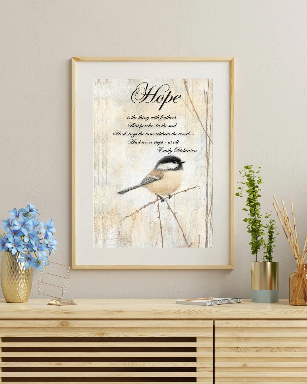 Emily Dickinson Poem Print: British Robin Watercolor Art - image 4