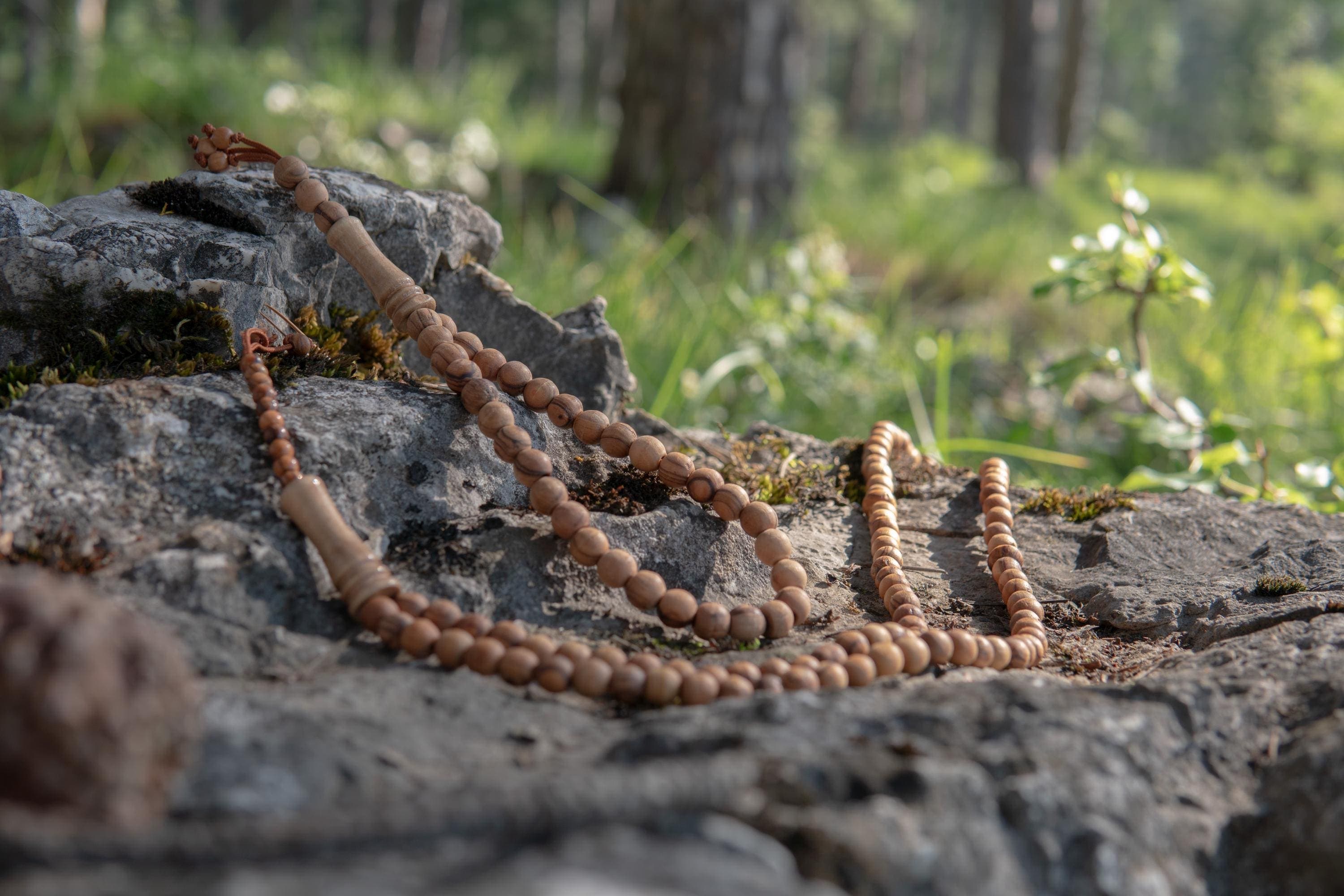 Tasbih mit Olivenholzperlen aus Palästina - 33 Perlen - image 4
