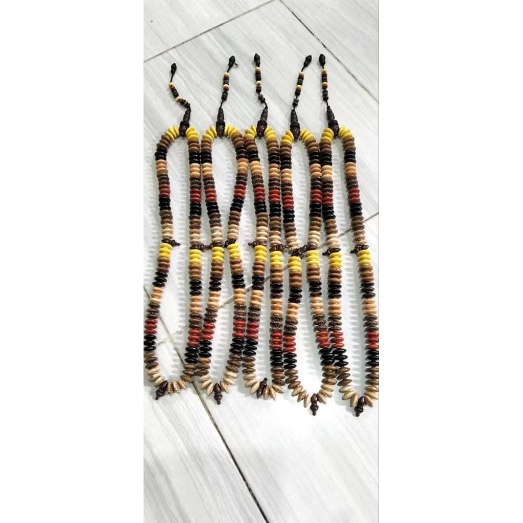Buddhist Prayer Beads 108 Beads Rare 9 Sacred Woods 16×7 mm - image 5
