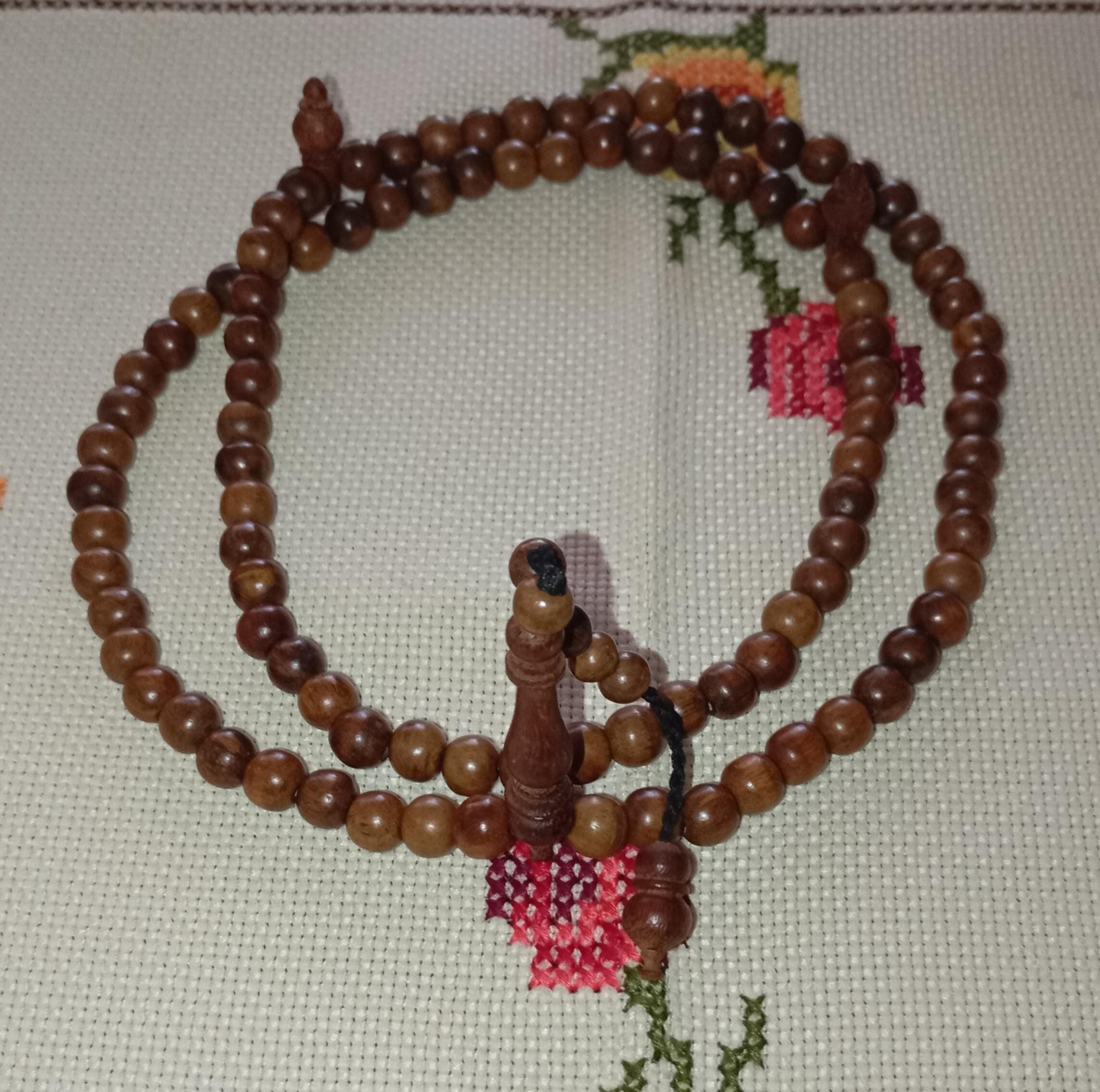 Agarwood Prayer Beads: 99 Oud Wood Tasbih, Islamic Rosary Mala