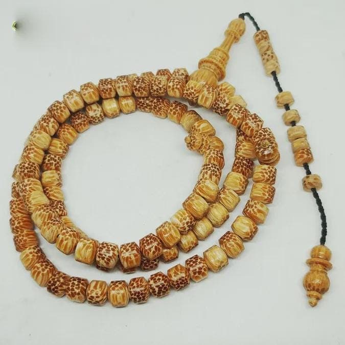 White Tiger Liwung Wooden Prayer Beads – 99 Beads of Mystic Power & Calm (8mm) - image 3