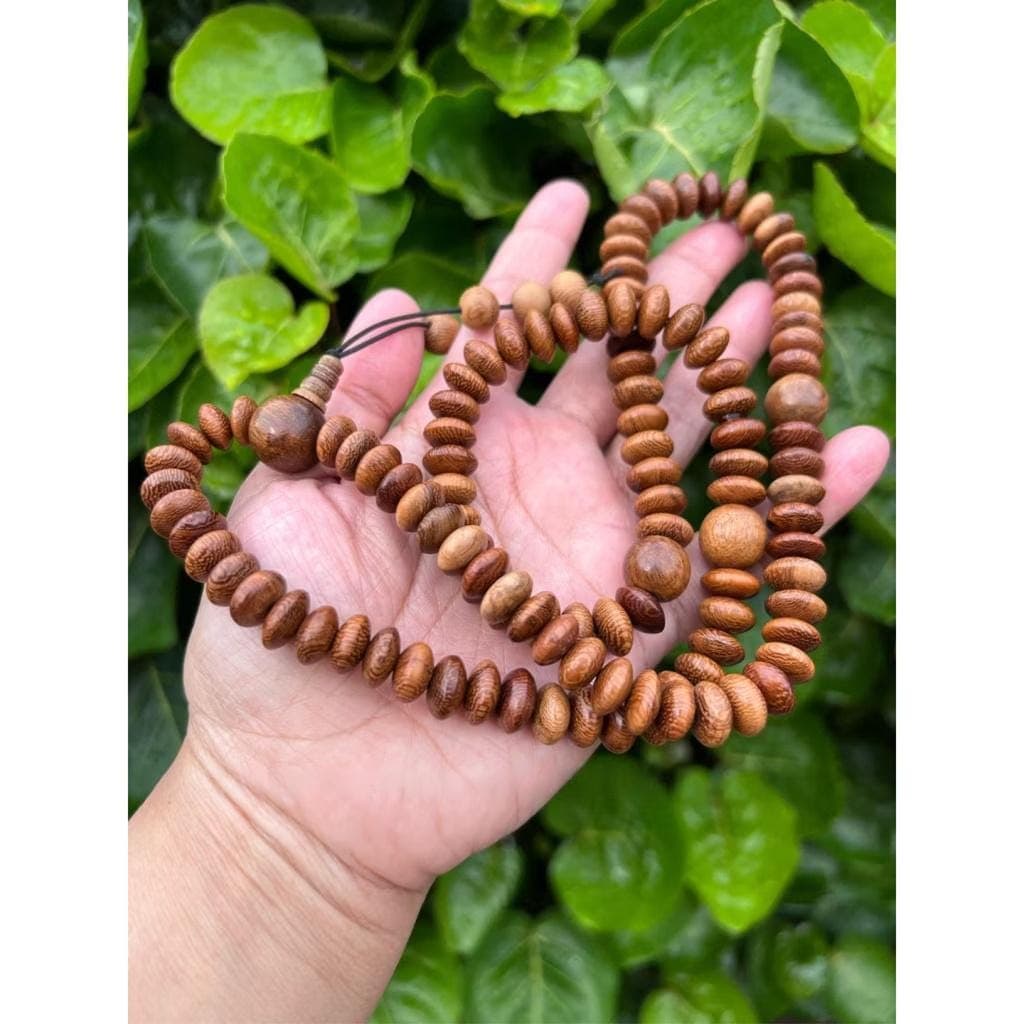Tasbih Mora Mas Jawa Wood  Prayer Beads – 108 Flat Beads,Moringa Prayer Beads - image 5