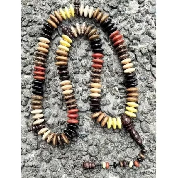 Buddhist Prayer Beads 108 Beads Rare 9 Sacred Woods 16×7 mm - image 4