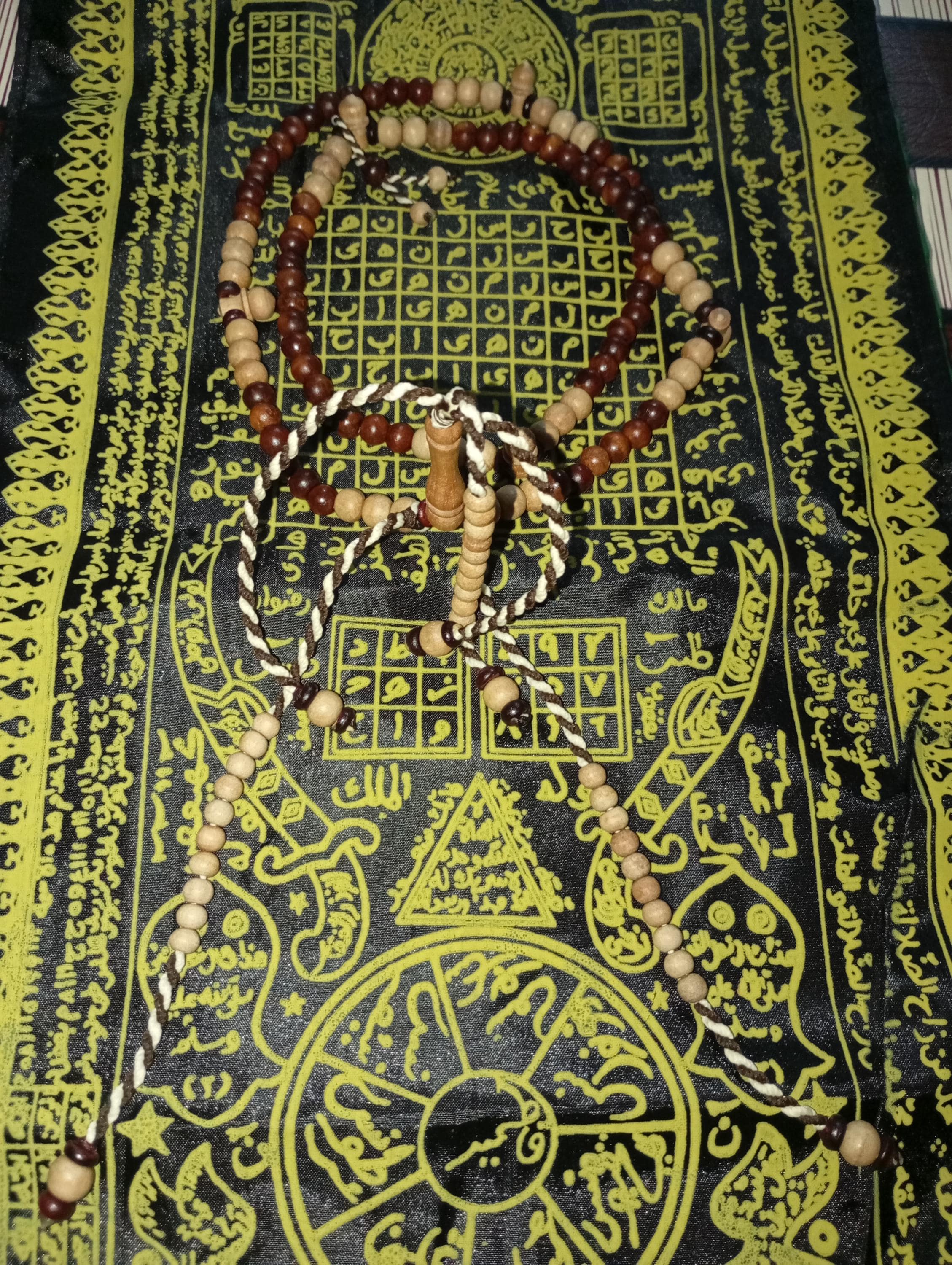 Tijani Prayer Beads Sandalwood and Stigi Wood Tasbih Handmade Spiritual Mala - image 4