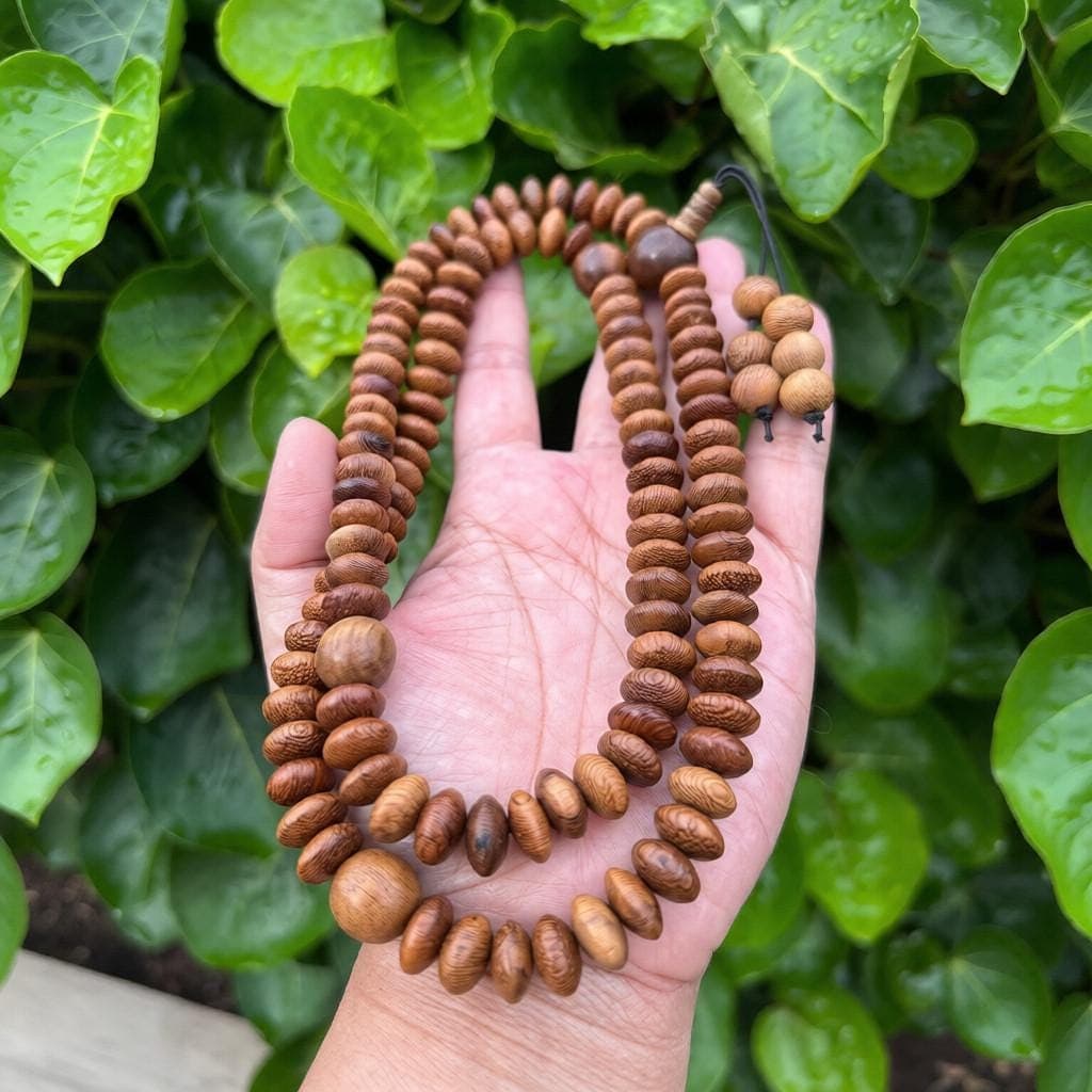 Tasbih Mora Mas Jawa Wood  Prayer Beads – 108 Flat Beads,Moringa Prayer Beads