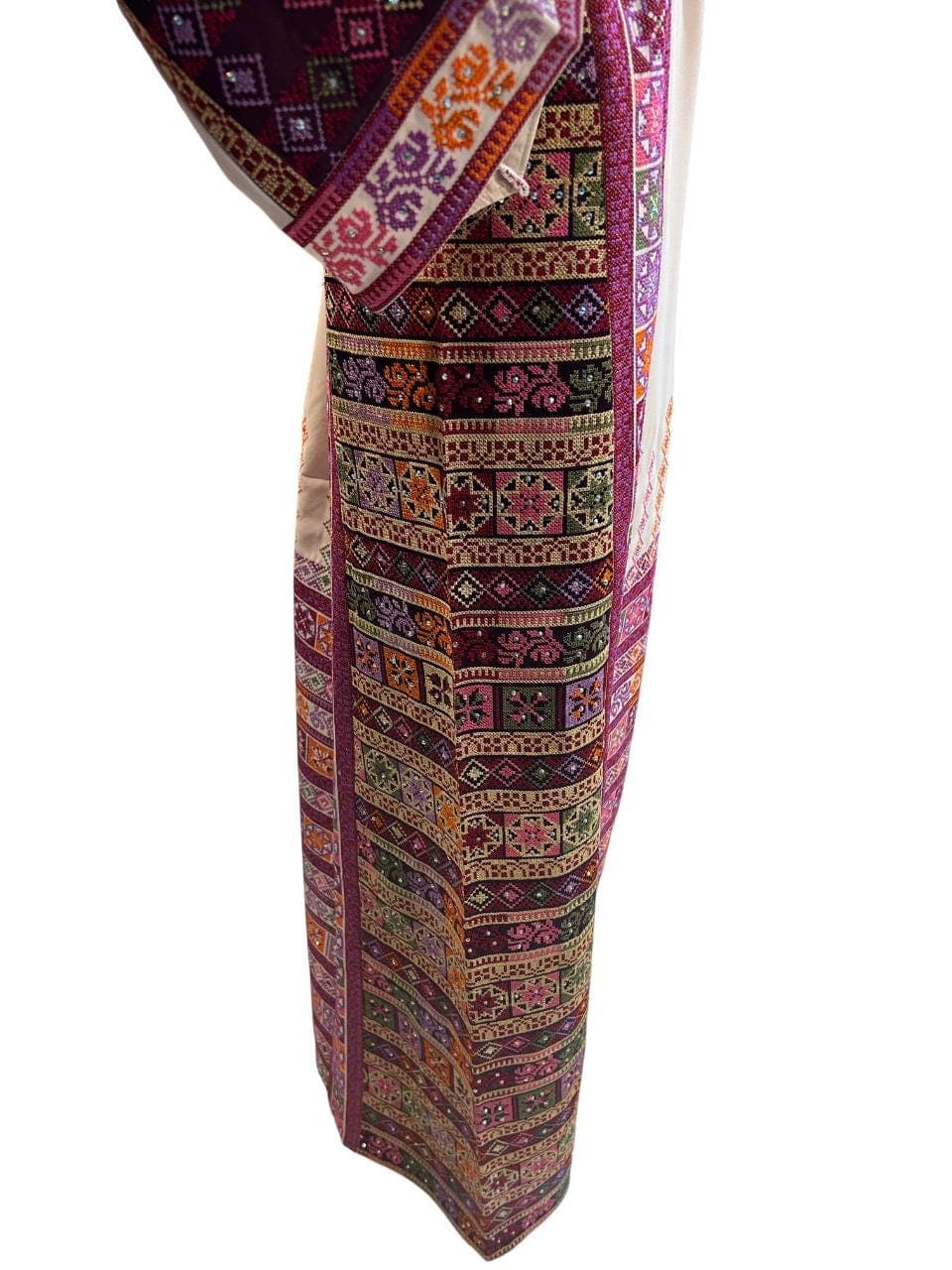 Elegant Purple Thobe | Embroidered Palestinian Dress - image 5