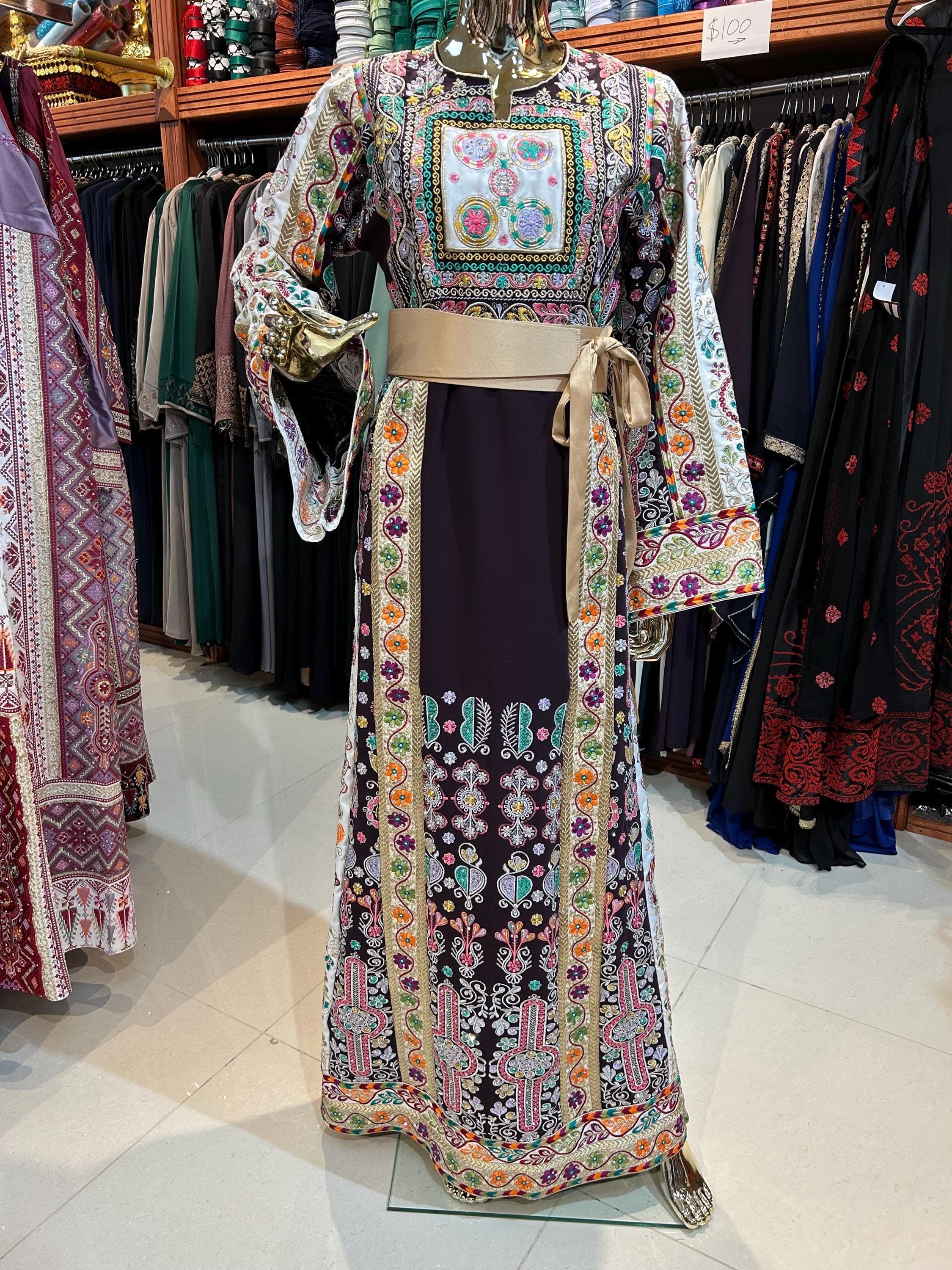 Purple Embroidered Malaka Thobe | Formal Dress