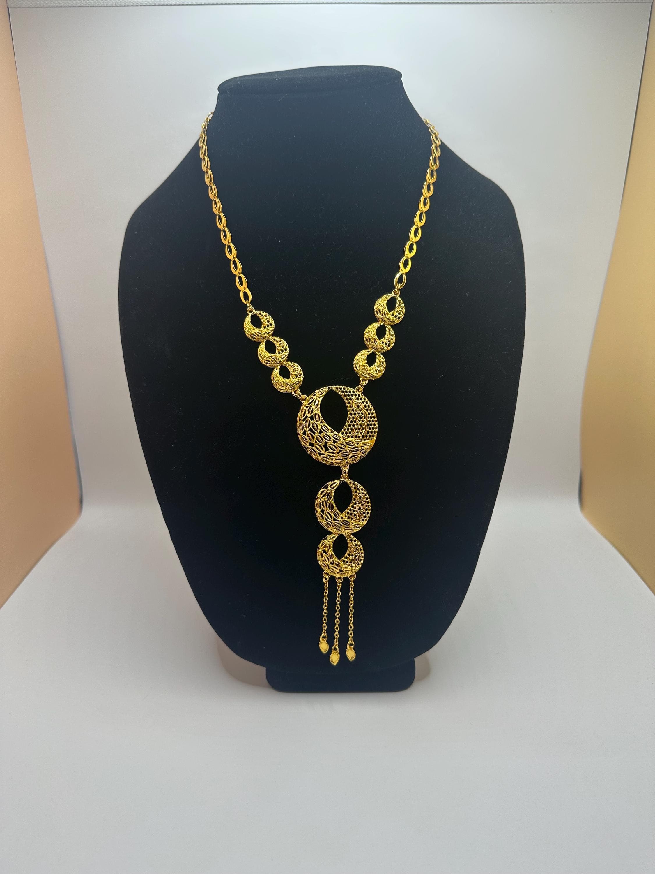 Faux 22k Turkish Style Gold Necklace: Wedding & Event Jewelry - image 4