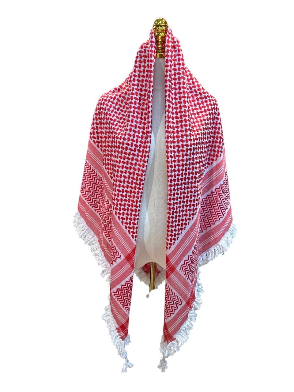 Jordanian Keffiyeh Scarf: Traditional Arab Shemagh with Tassels - image 3