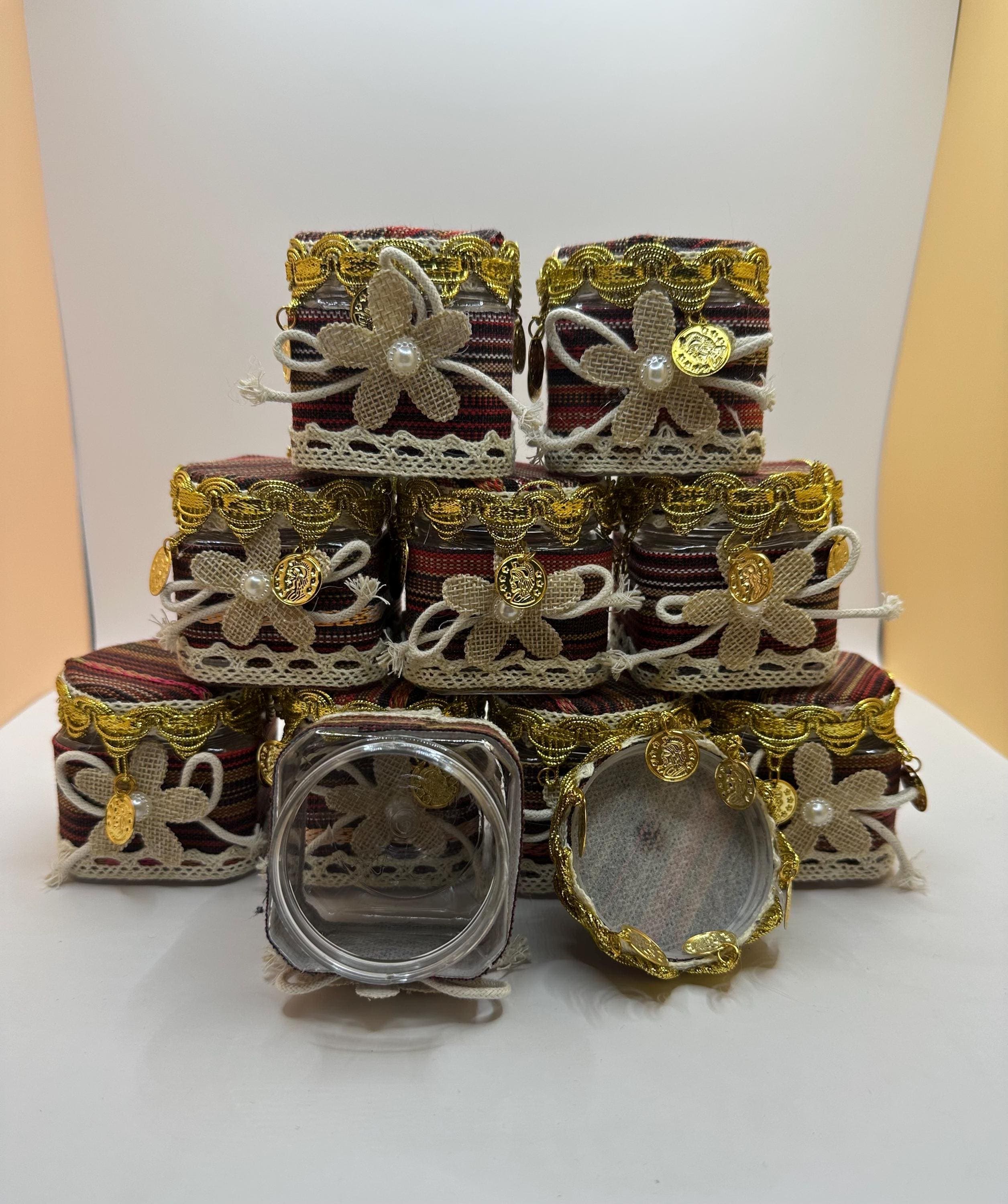 Henna Party Favor Gift Box - Set of 12 - Wedding & Bridal Shower