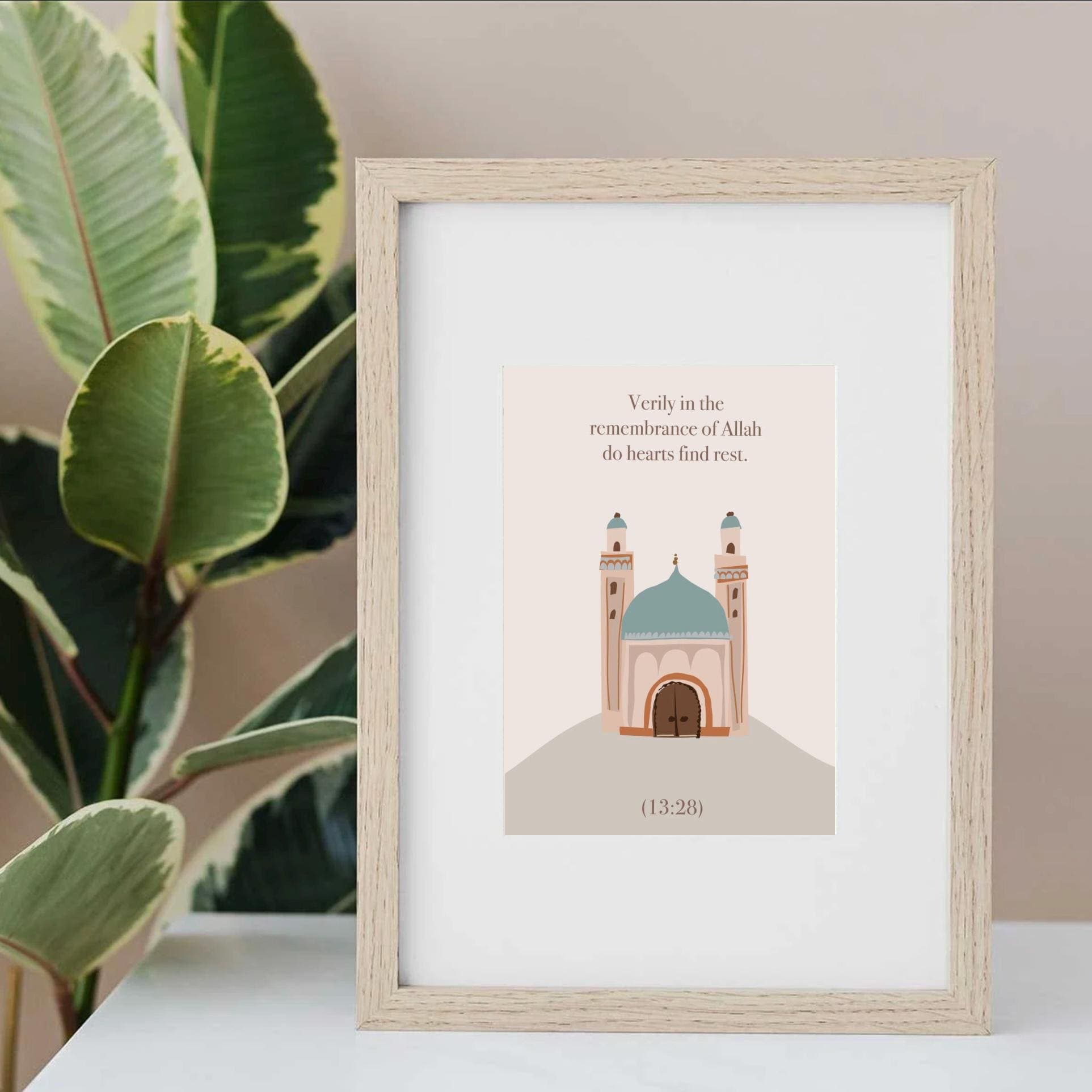 Abstract Mosque Print: Minimalist Islamic Wall Art (Digital Download