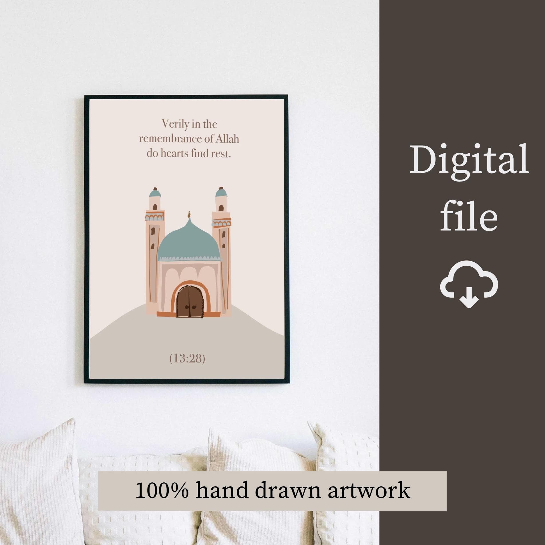 Abstract Mosque Print: Minimalist Islamic Wall Art (Digital Download - image 3