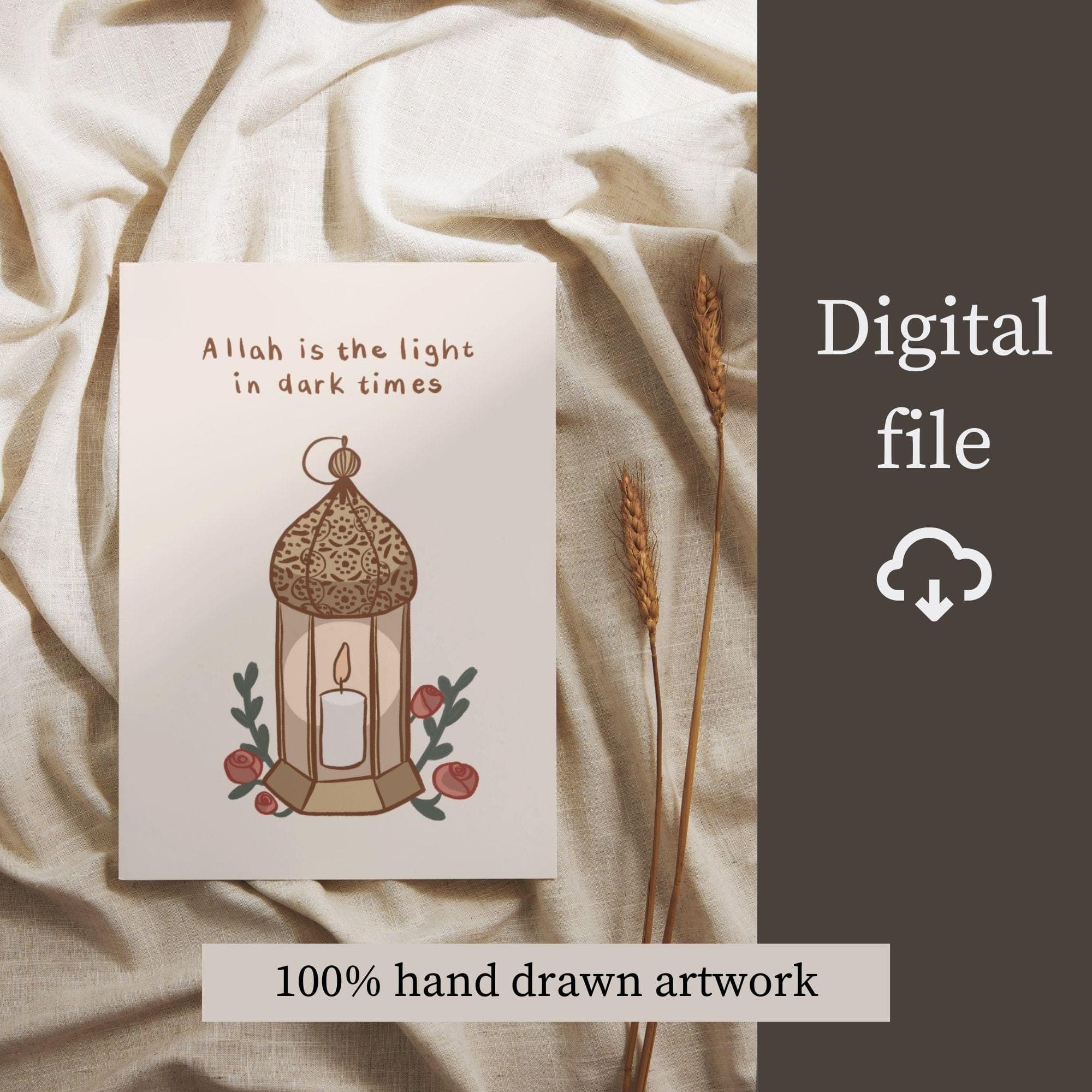 Arabic Lantern Print: Minimal Islamic Wall Art (Digital Download) - image 3
