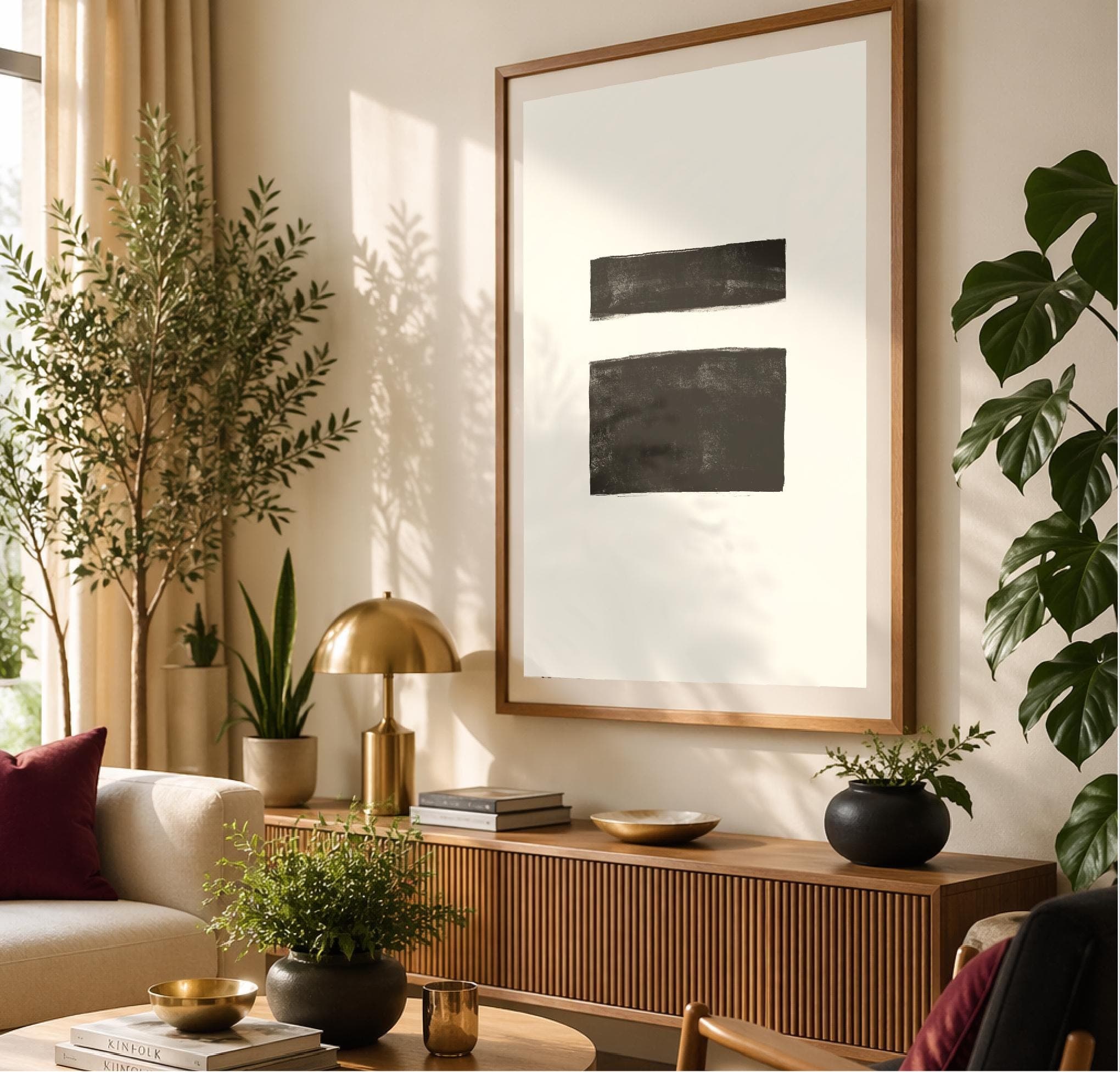 Minimalist Kaaba Print: Islamic Wall Art, Neutral Decor (Digital Download)