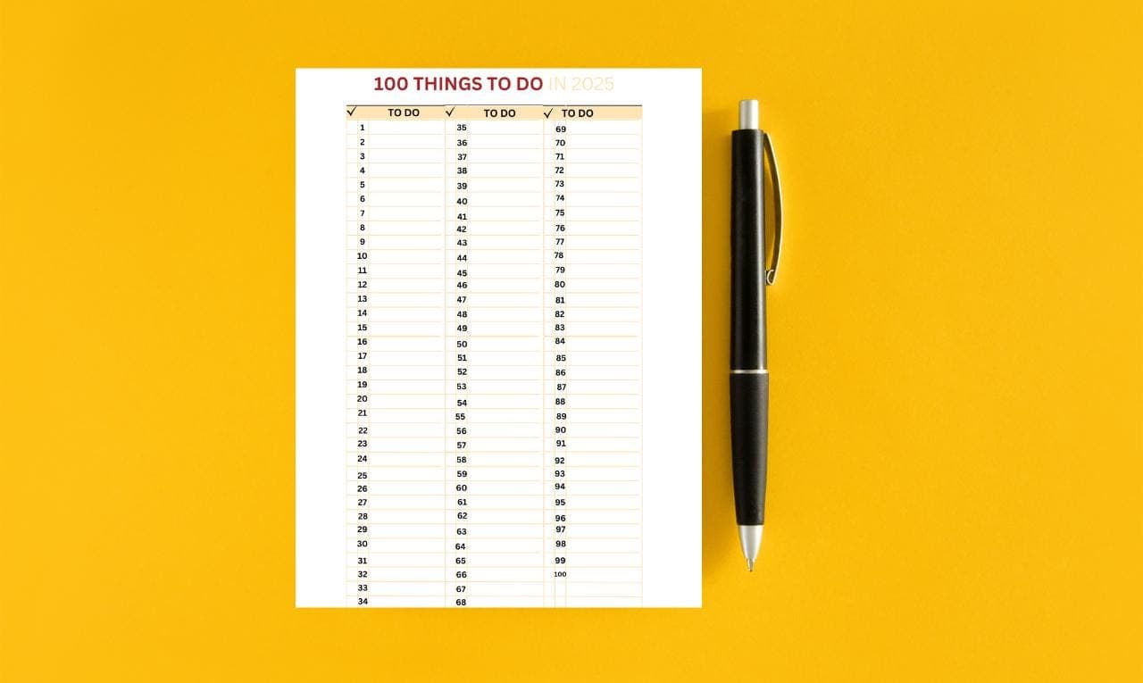 2025 Bucket List Tracker, 100 Things to Do Printable, New Year Bucket List, Goal Planner for 2025, Vision Board Printable, Adventure Planner, 2025 Goal Setting Worksheet, Family Bucket List Tracker, Yearly Goal Tracker