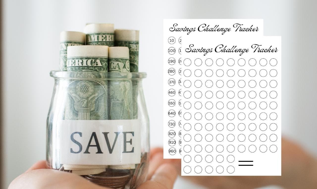 2025 Savings Challenge Tracker, Money Savings Trackers Printable, 2025 Money Savings Trackers Printable, Savings Trackers, Finance Planner