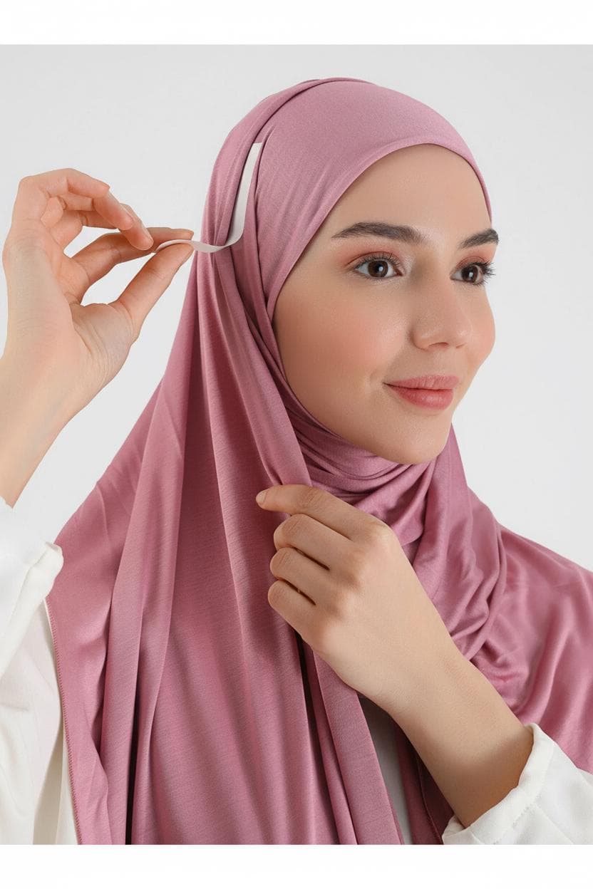 Transparent Hijab Scarf Stickers: Safe, Easy-to-Use Tape - 100 Pcs