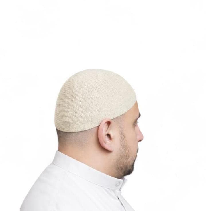2 pcs Orlon Men Skull Cap Islamic Prayer Hat Topi Kufi Head Wear
