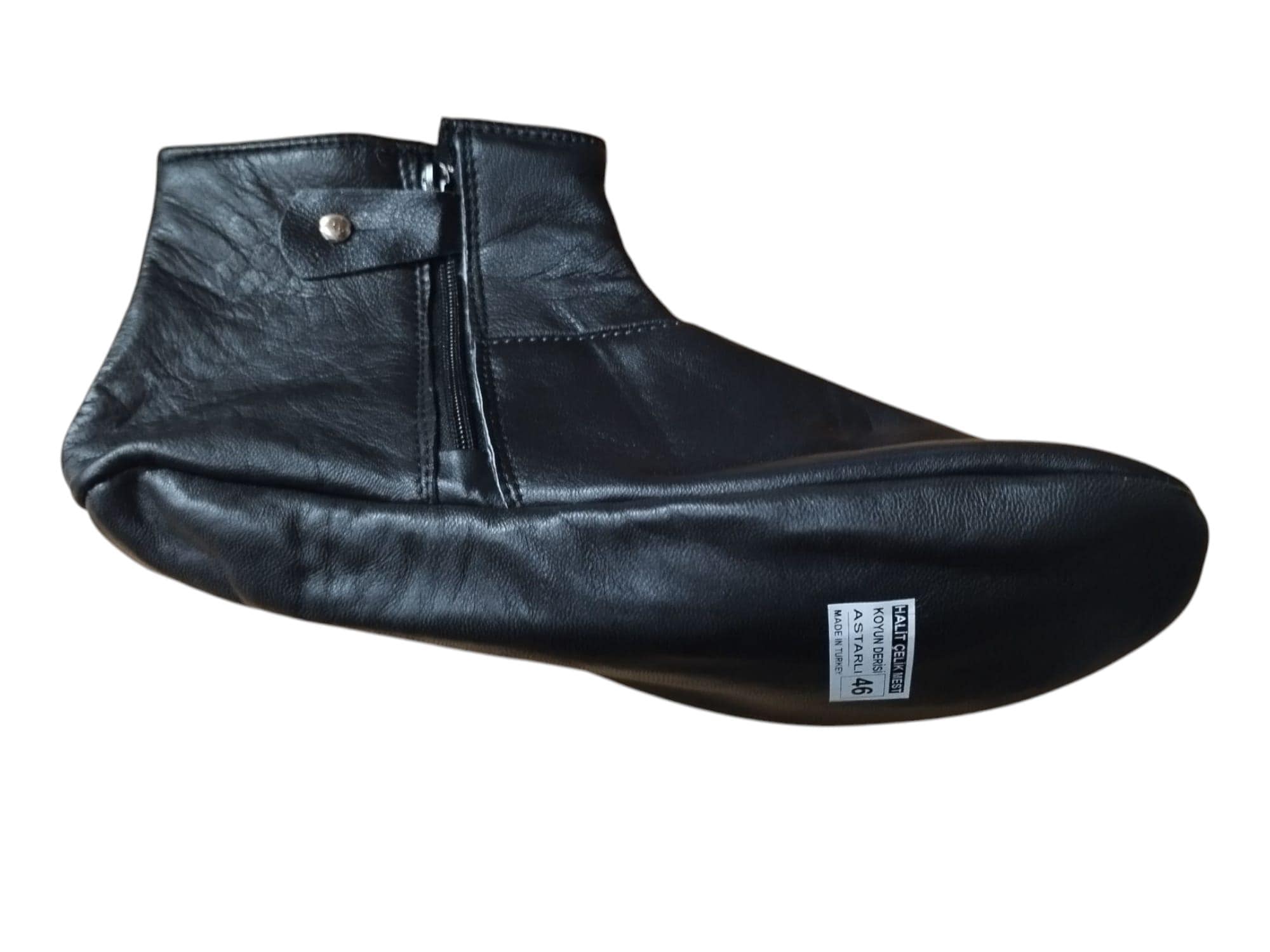 1 pair of Unisex 100% Leather Socks Zipper Muslim Prayer Islamic Mosque Khuff Turkish - image 5