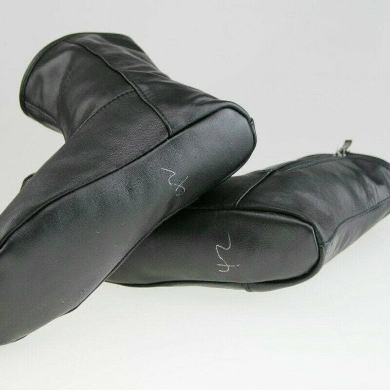 1 pair of Unisex 100% Leather Socks Zipper Muslim Prayer Islamic Mosque Khuff Turkish - image 3