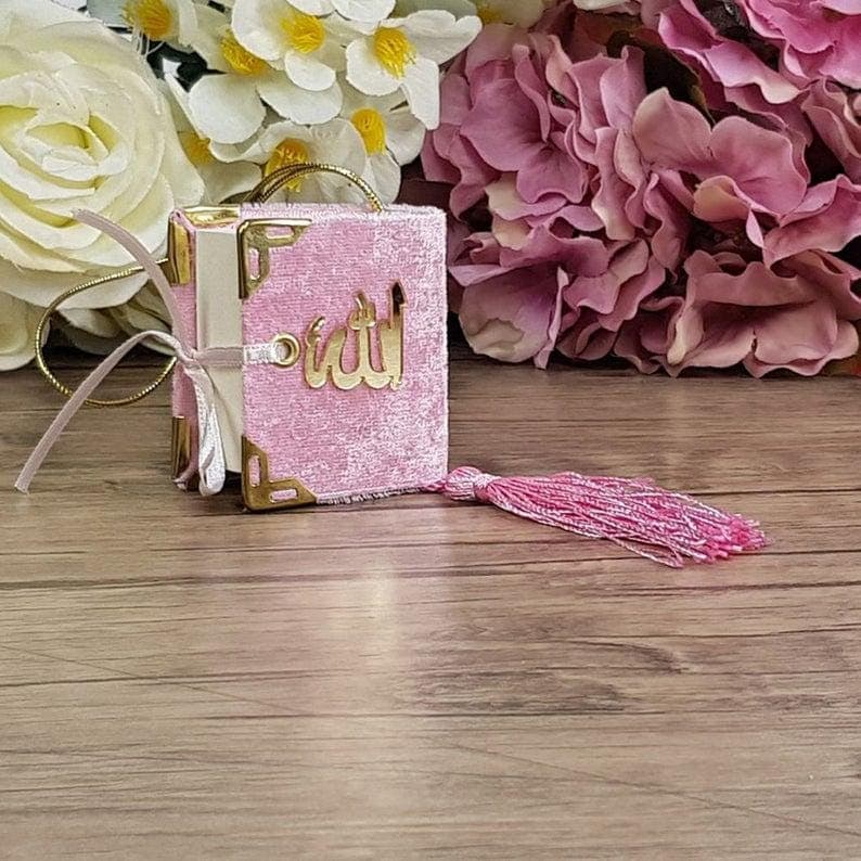 2X Mini full Qur'an Car Hanging Velvet Gift, Muslim - image 5