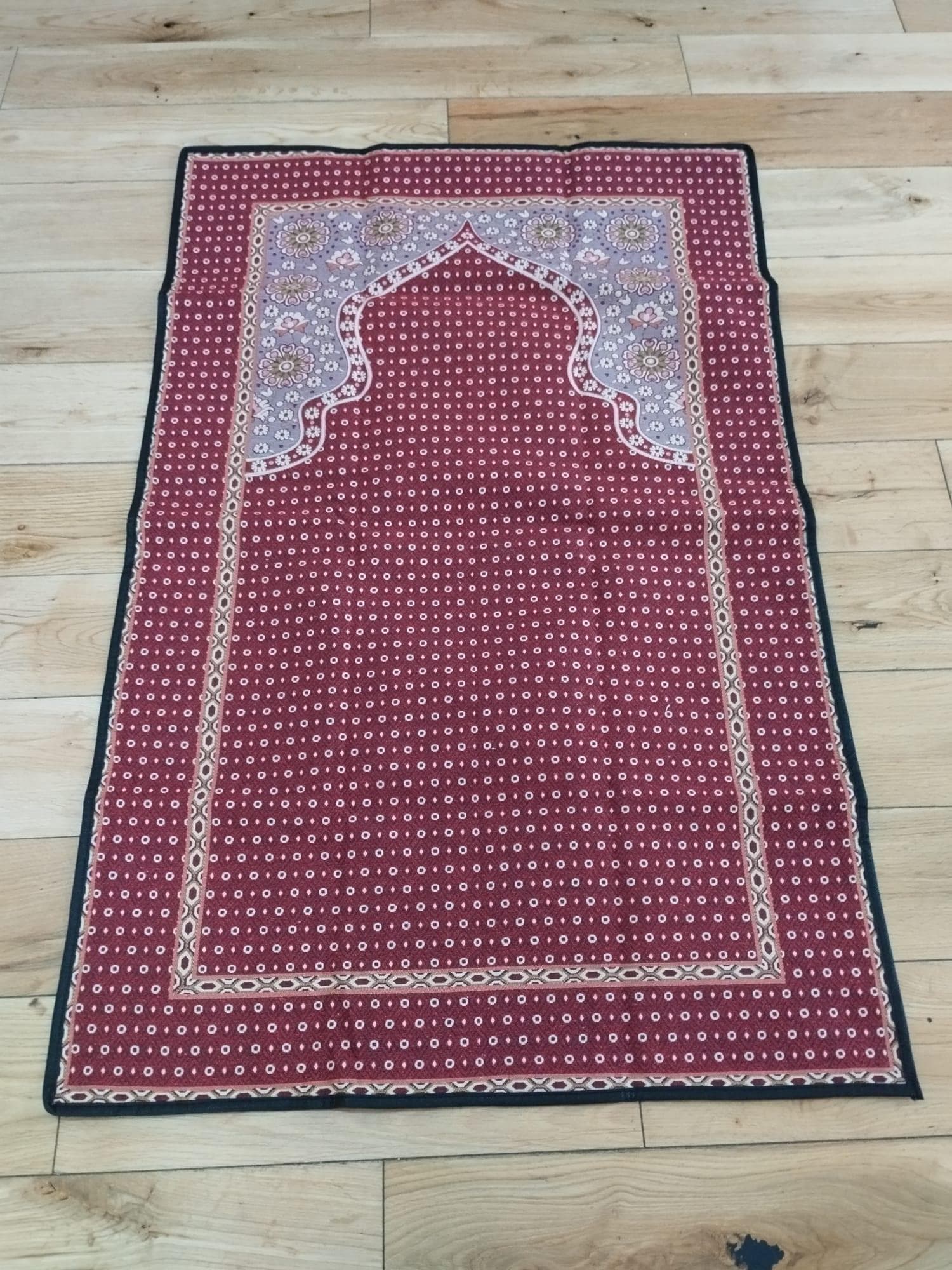A portable large Prayer Mat can be folded to be a shoulder bag with side pocket - image 5