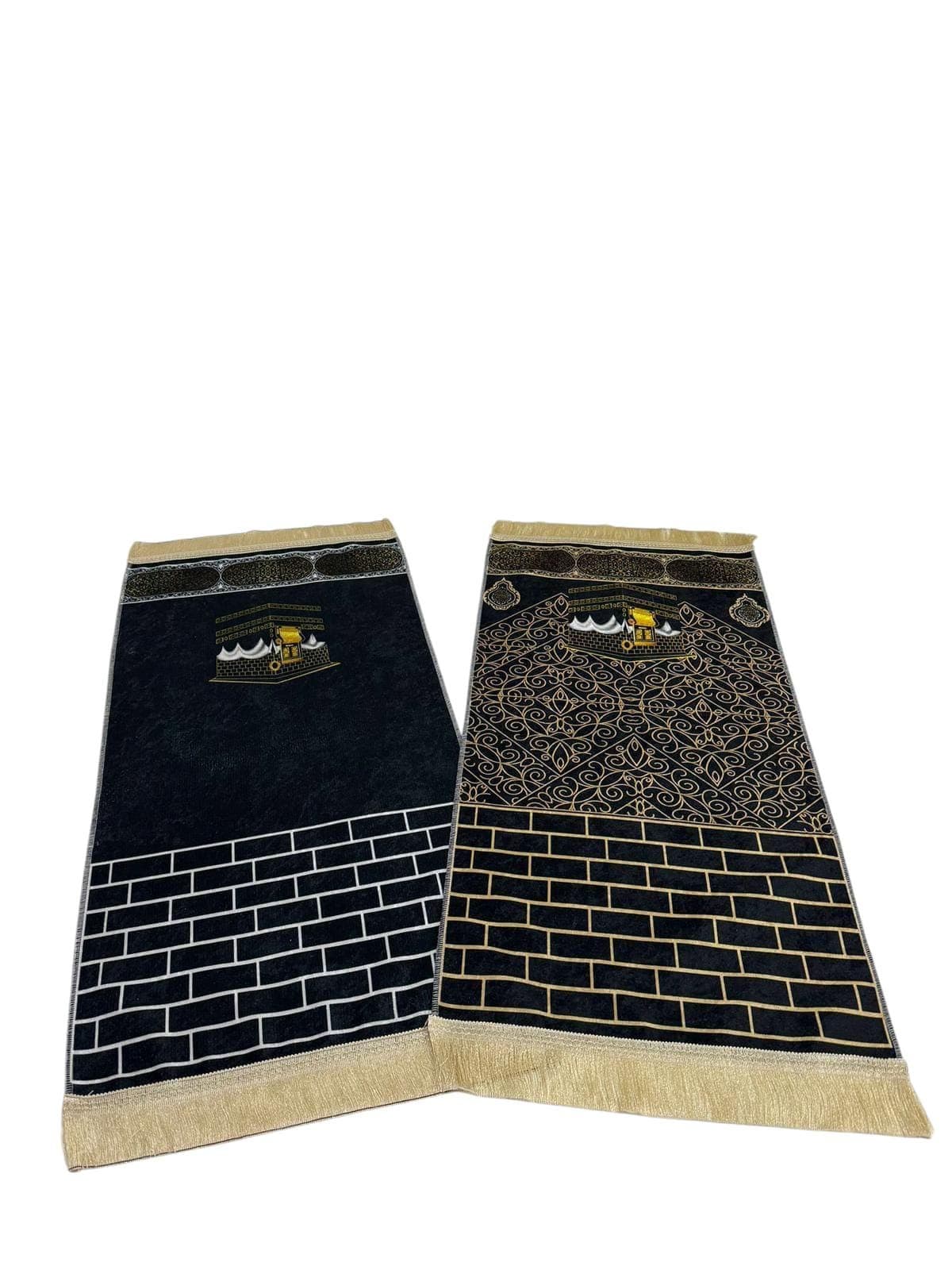 Velvet Thin Prayer Mat, rug, janamaz, Salat Mat Kaba Designs Children Turkish