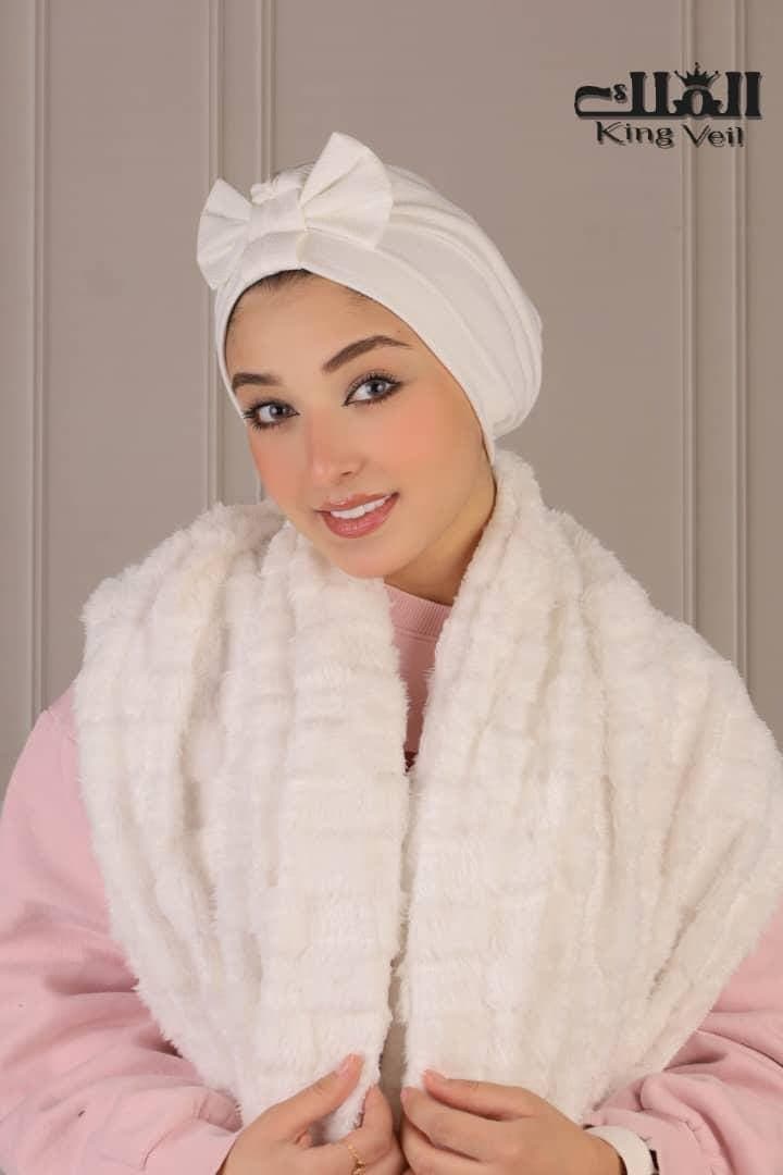Lycra Under-scarf Cap with Bow Detail – Soft, Elegant Head Cover - image 5
