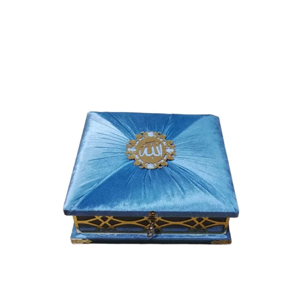 Velvet Eid Gift Box Full Quran, Tasbeeh, Pakistani/Indian Script, Made in Turkey - image 4